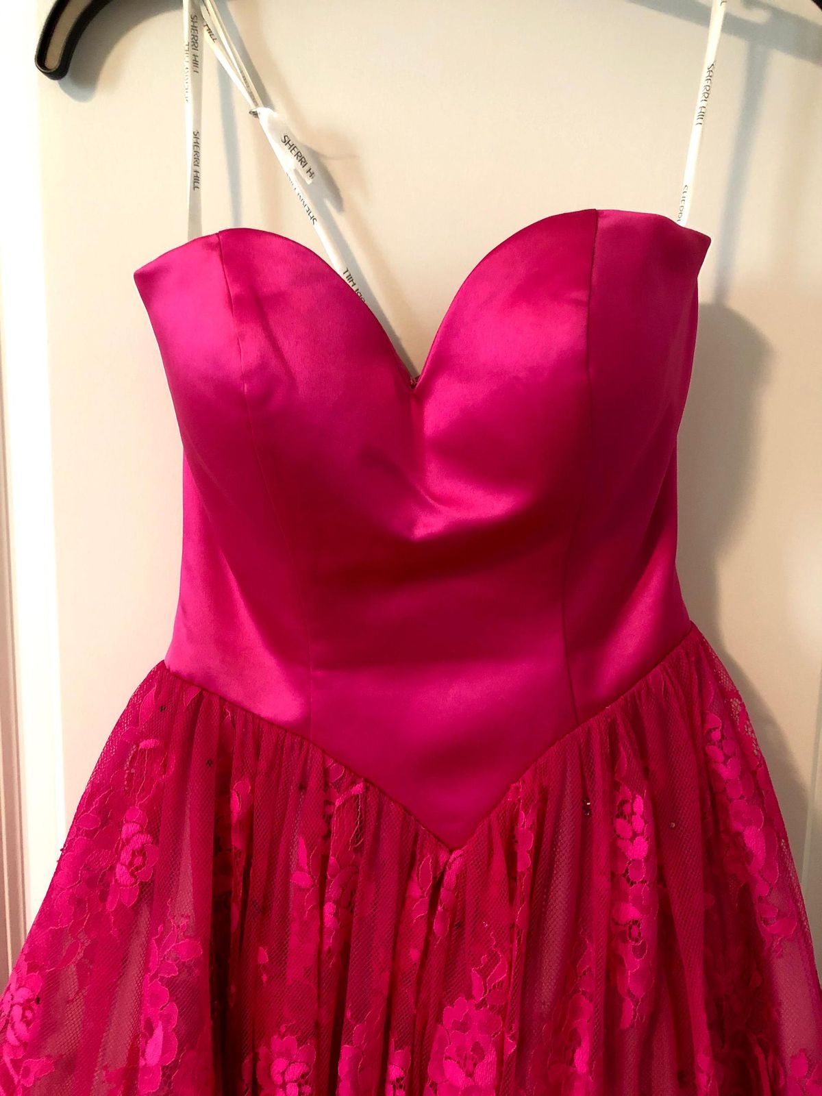 Sherri Hill Size 00 Homecoming Strapless Hot Pink Cocktail Dress on Queenly