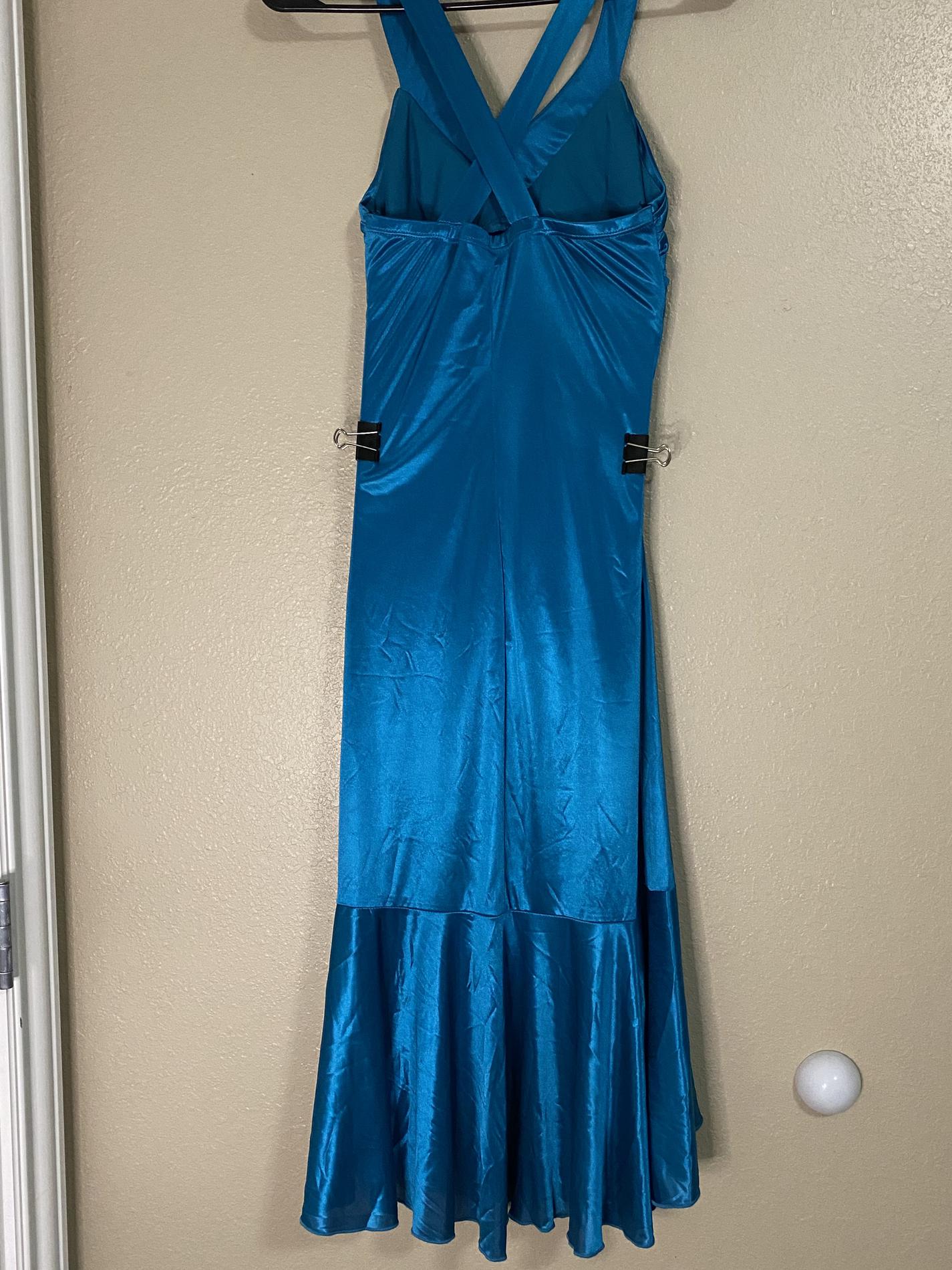Jodi Kristopher Size 00 Prom Blue Mermaid Dress on Queenly