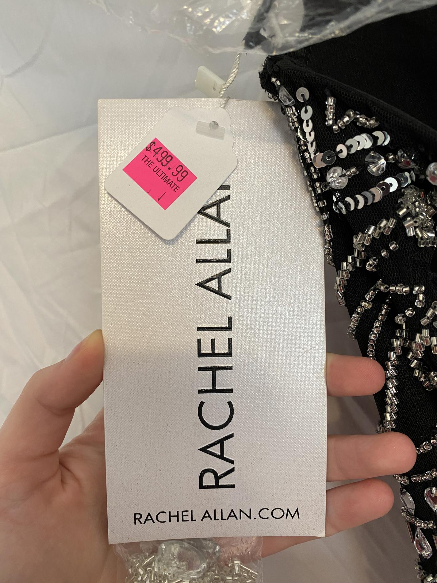 Rachel Allan Size 4 Prom Sequined Black Floor Length Maxi on Queenly