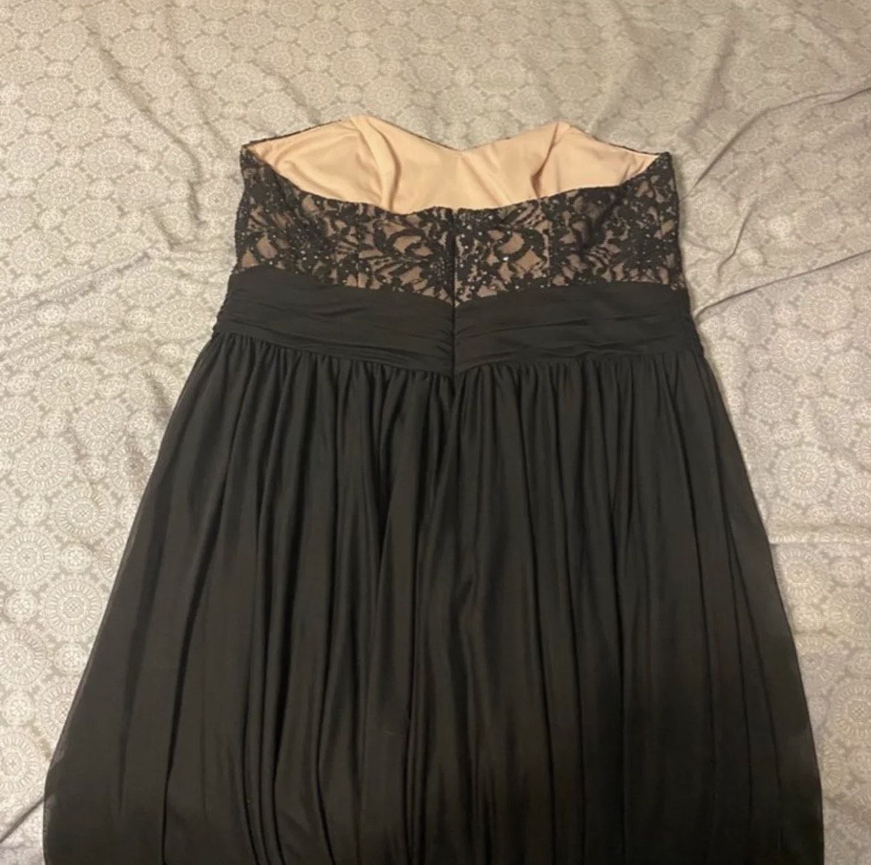 David's Bridal Plus Size 16 Homecoming Strapless Black A-line Dress on Queenly