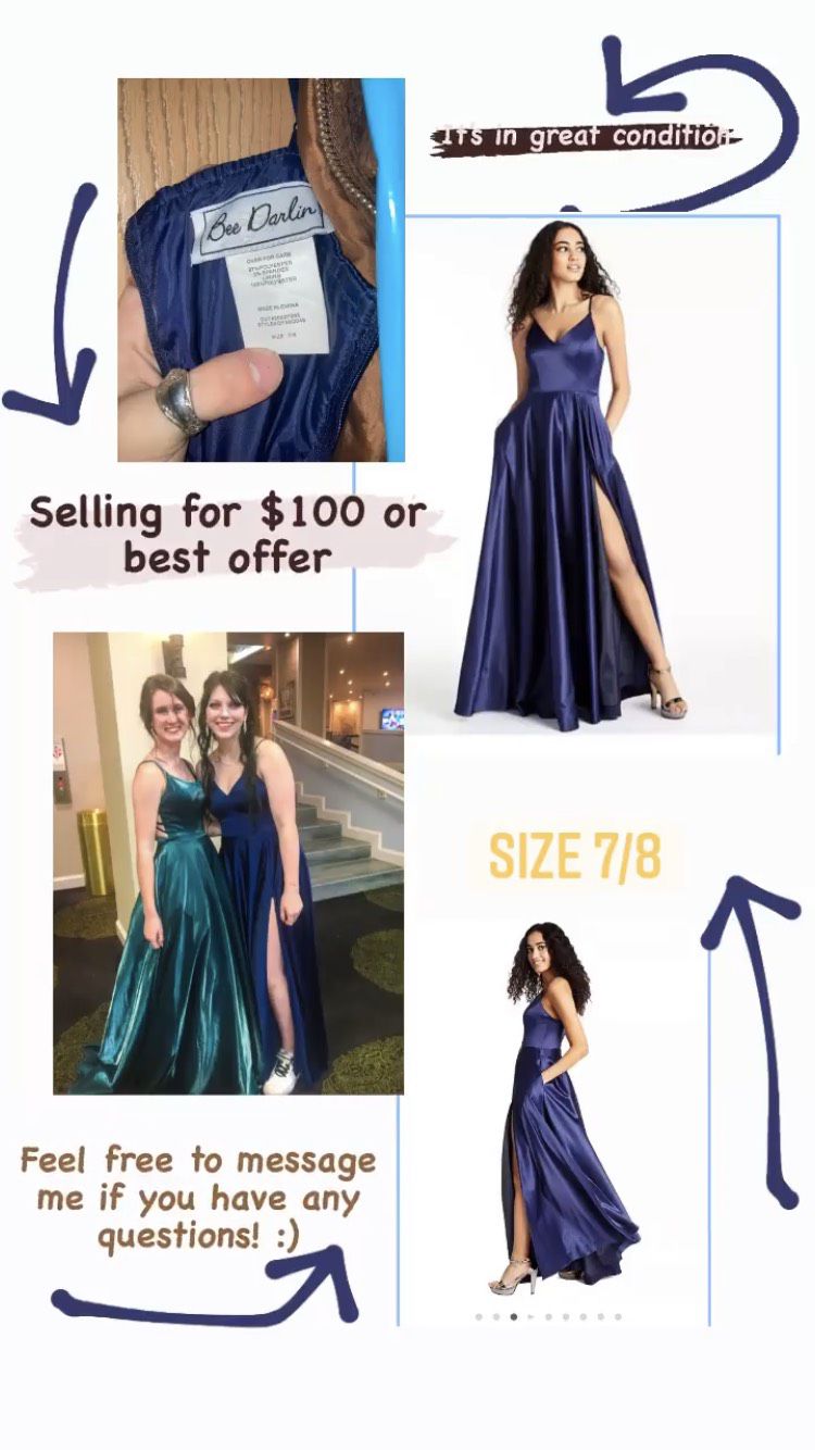 Size 8 Prom Royal Blue Dress With Train on Queenly