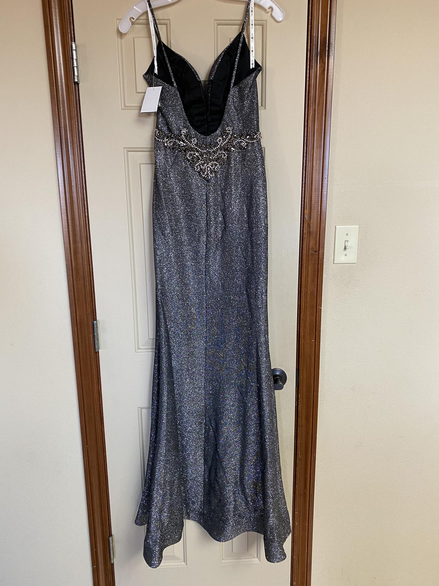 Jules Cleo Size 2 Prom Silver Mermaid Dress on Queenly