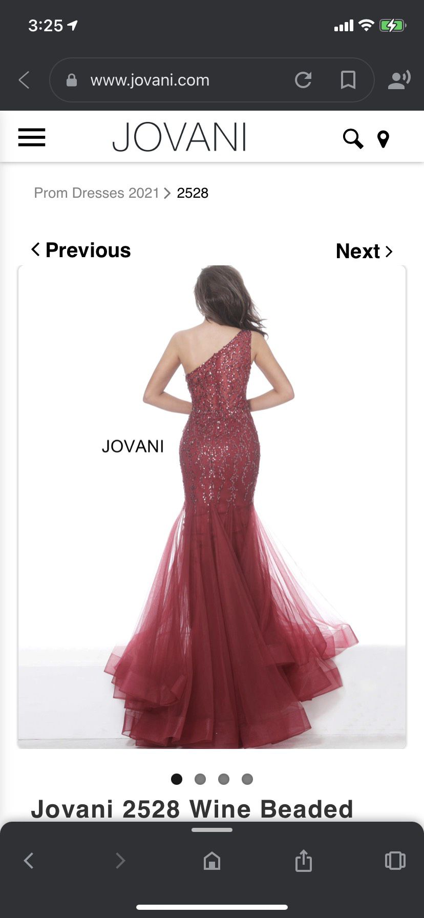 Jovani Size 6 Prom One Shoulder Sequined Burgundy Red Mermaid Dress on Queenly
