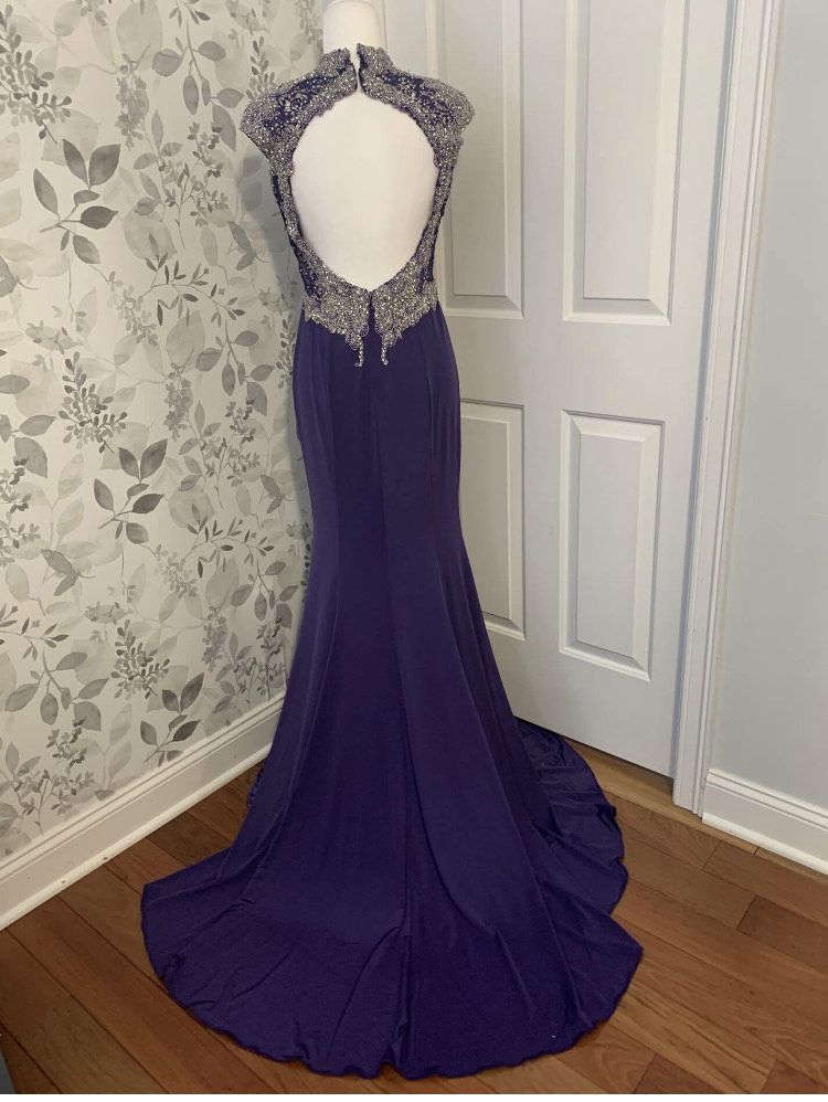 Size 12 Purple Dress With Train on Queenly