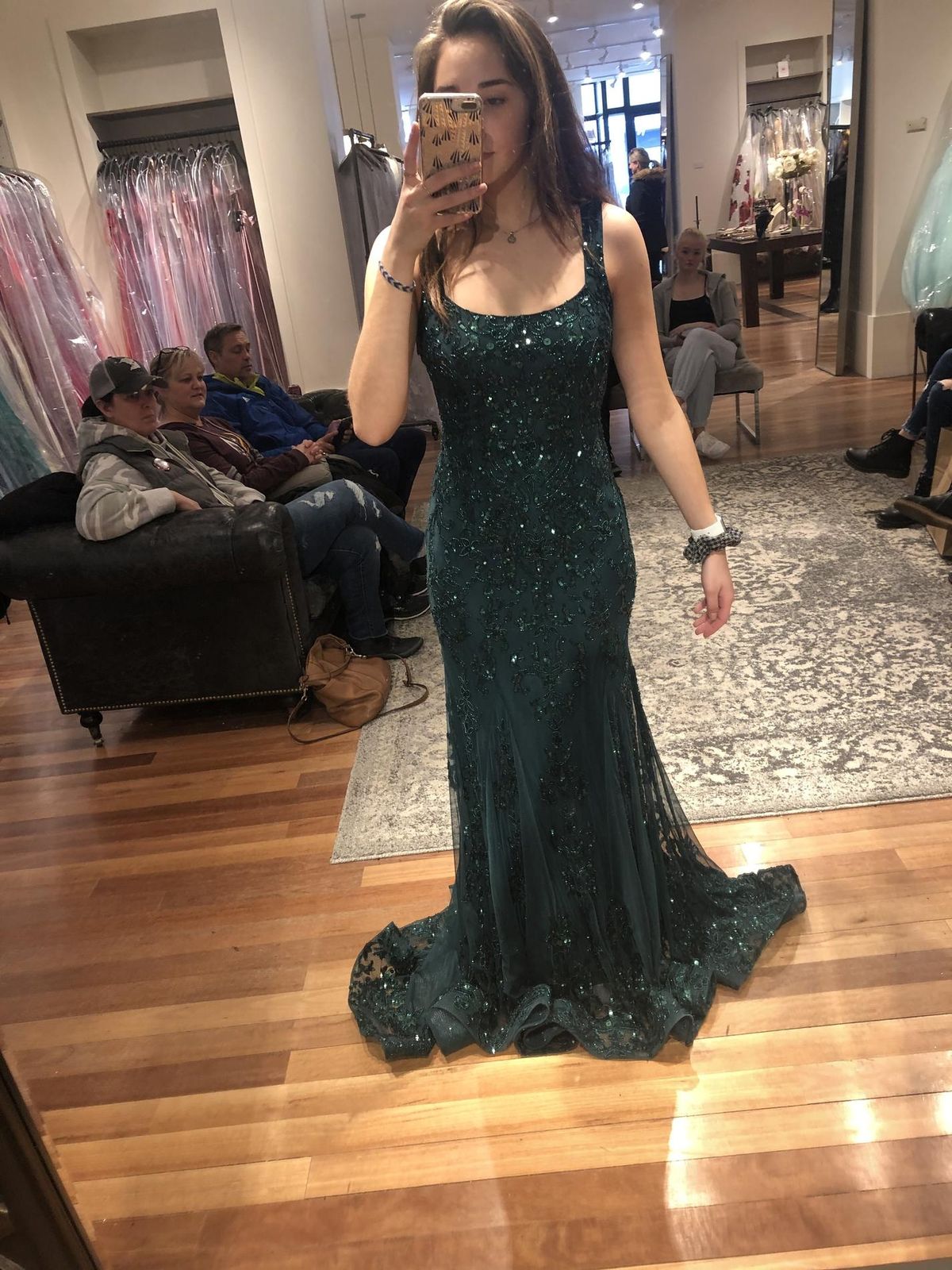 Sherri Hill Size 2 Prom Green Floor Length Maxi on Queenly