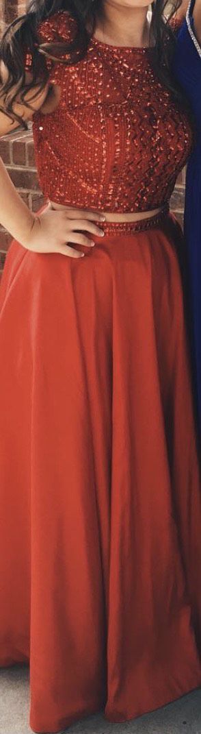 Size 10 Prom Cap Sleeve Red Ball Gown on Queenly
