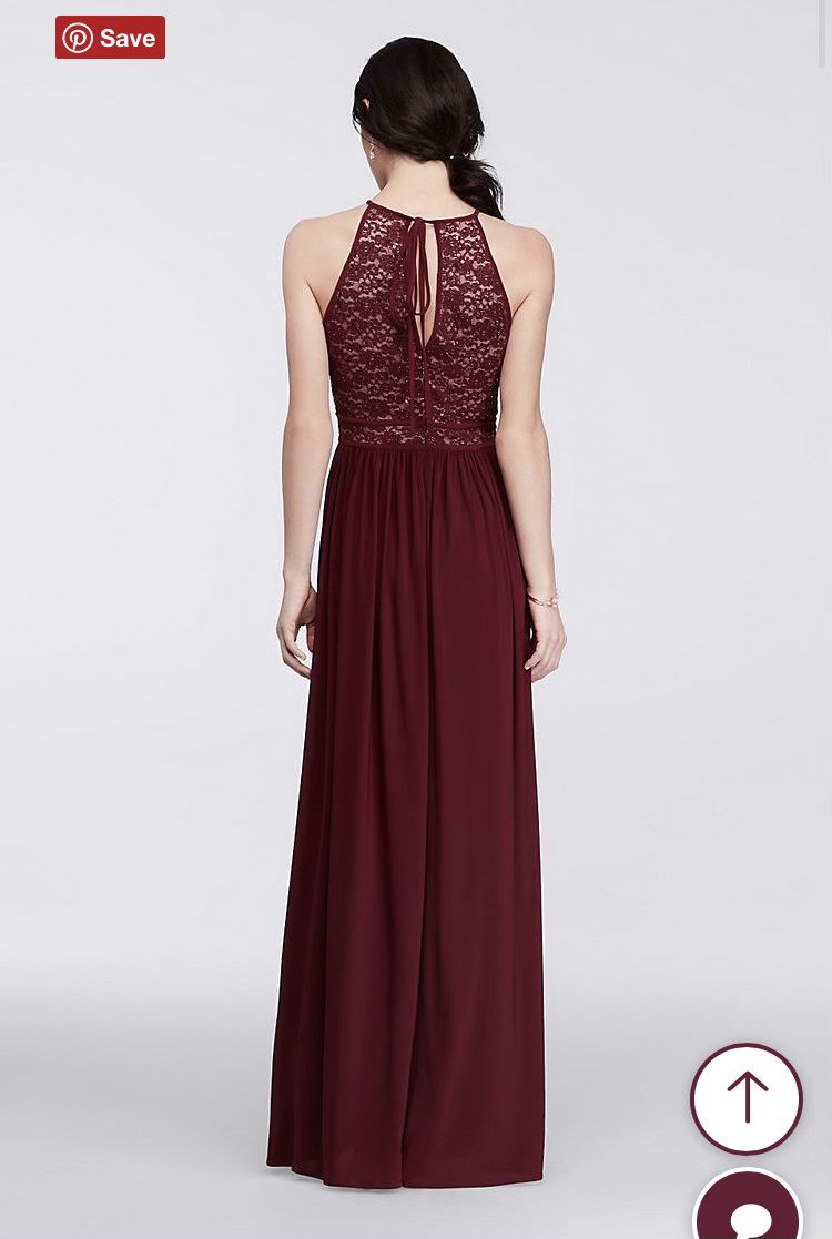 David's Bridal Plus Size 18 Burgundy Red A-line Dress on Queenly