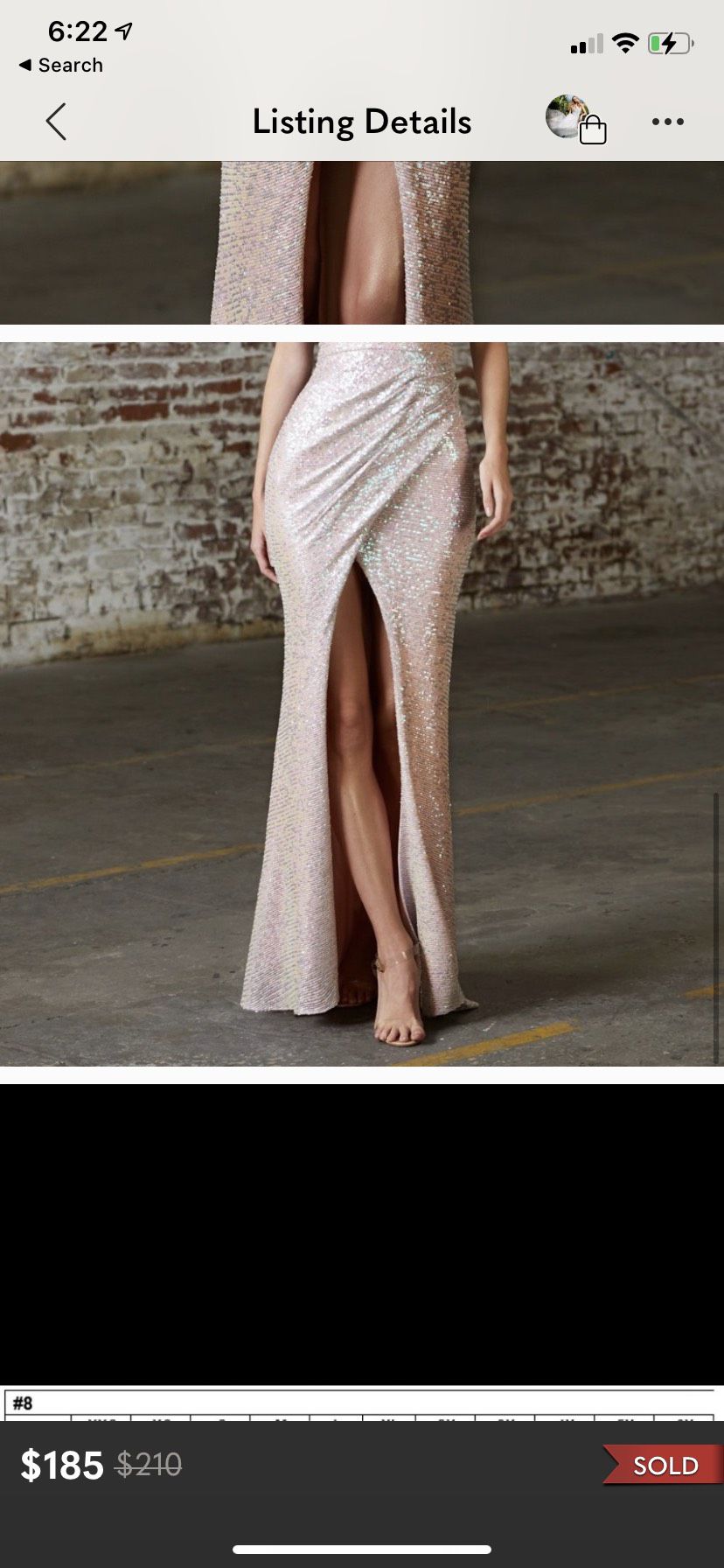 Size 6 Bridesmaid Plunge Nude Side Slit Dress on Queenly