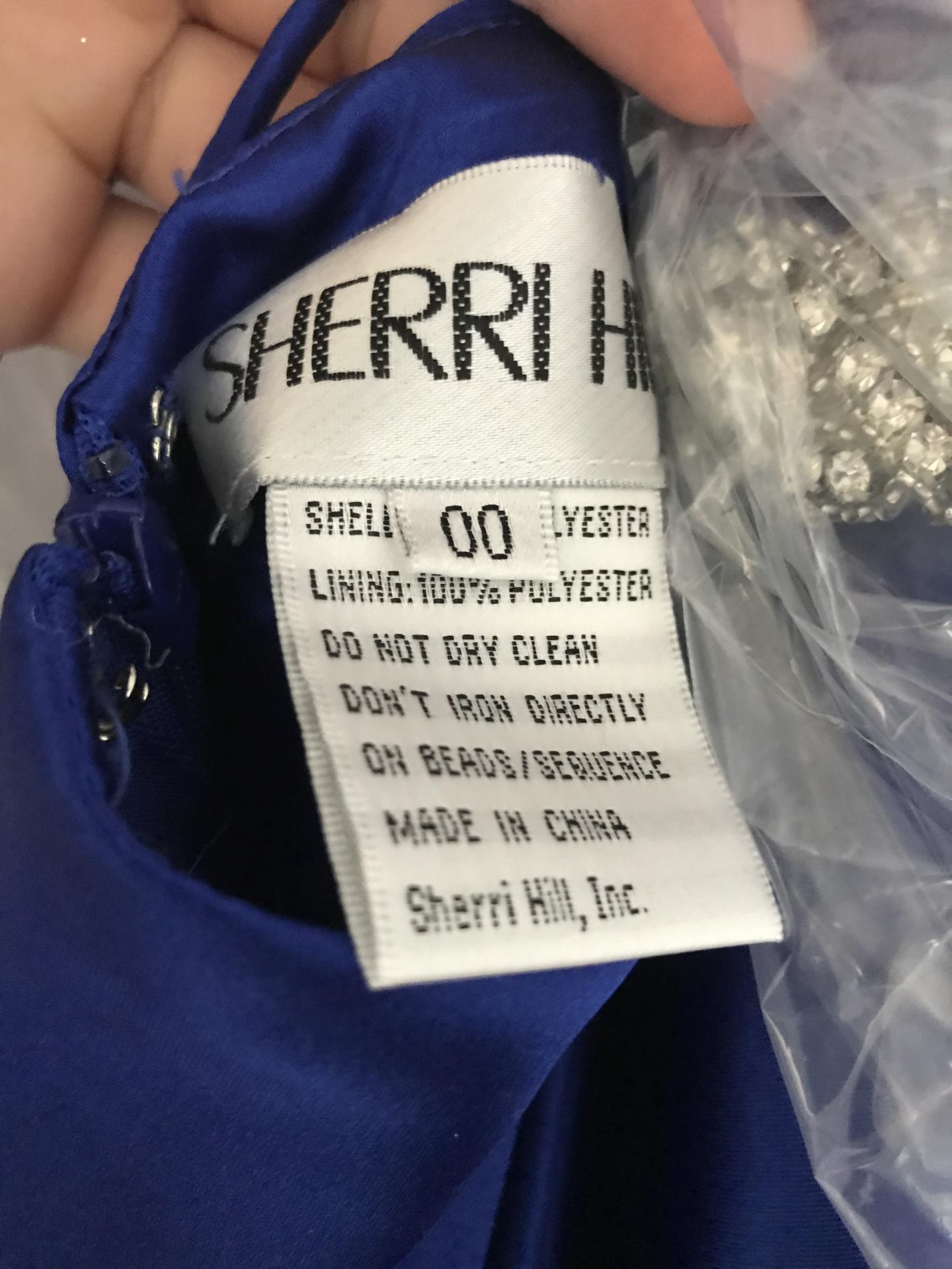 Sherri Hill Size 00 Prom Satin Royal Blue Floor Length Maxi on Queenly