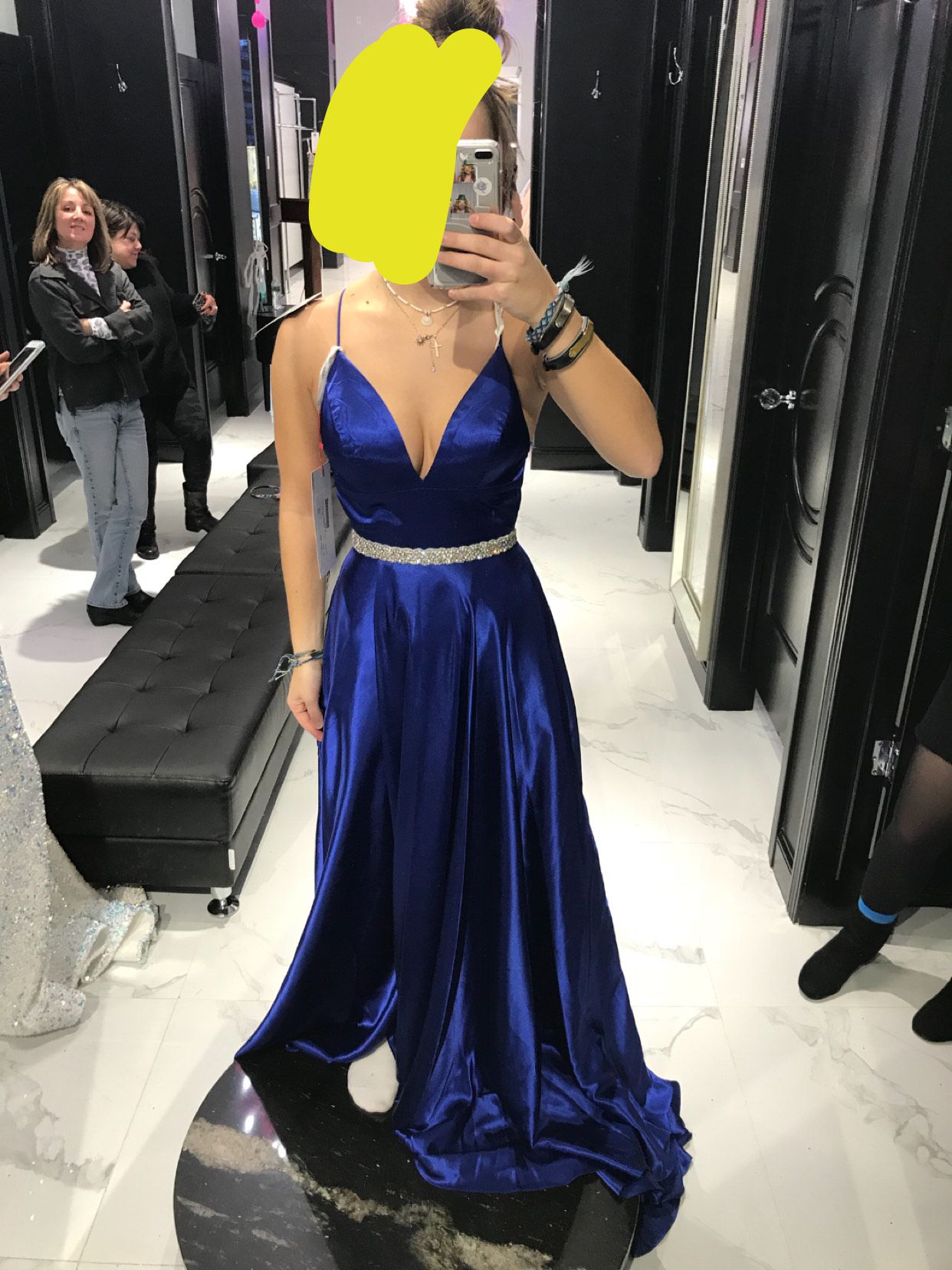 Sherri Hill Size 00 Prom Satin Royal Blue Floor Length Maxi on Queenly