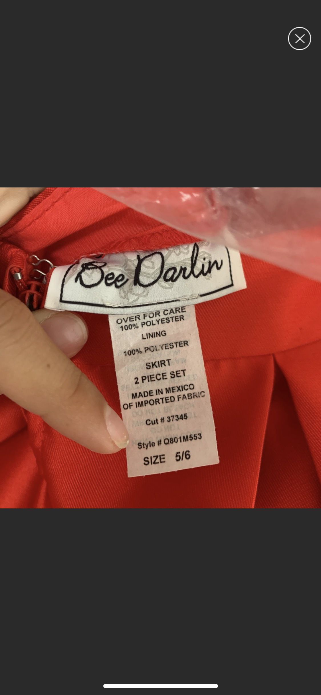 Bee darling Size 4 Prom Red Floor Length Maxi on Queenly