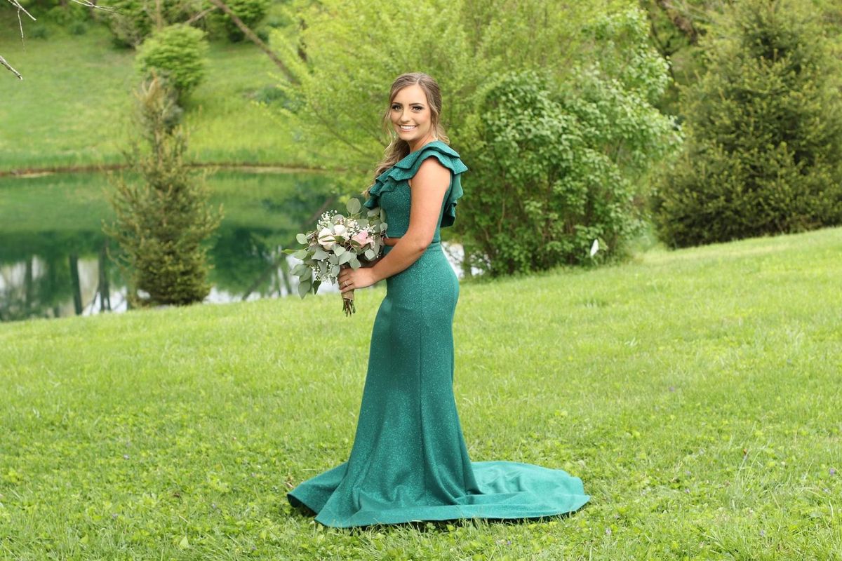 Style 66271 Jovani Size 2 Prom One Shoulder Emerald Green Mermaid Dress on Queenly