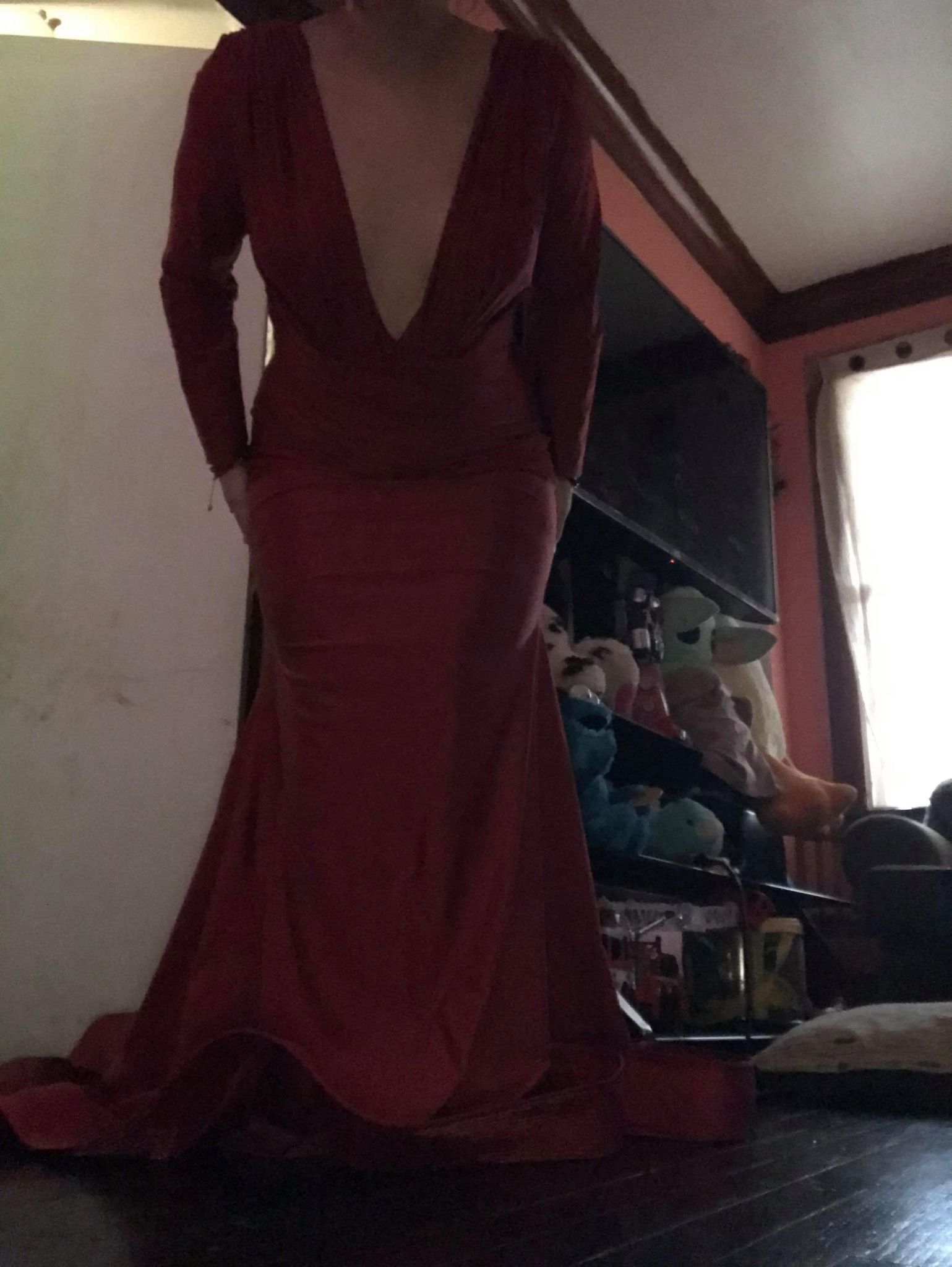 Size 8 Burgundy Red Mermaid Dress on Queenly