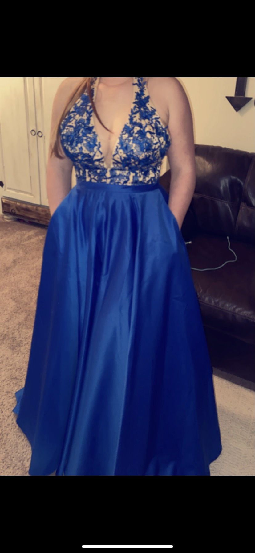 Prom dress Size 8 Prom Blue Ball Gown on Queenly