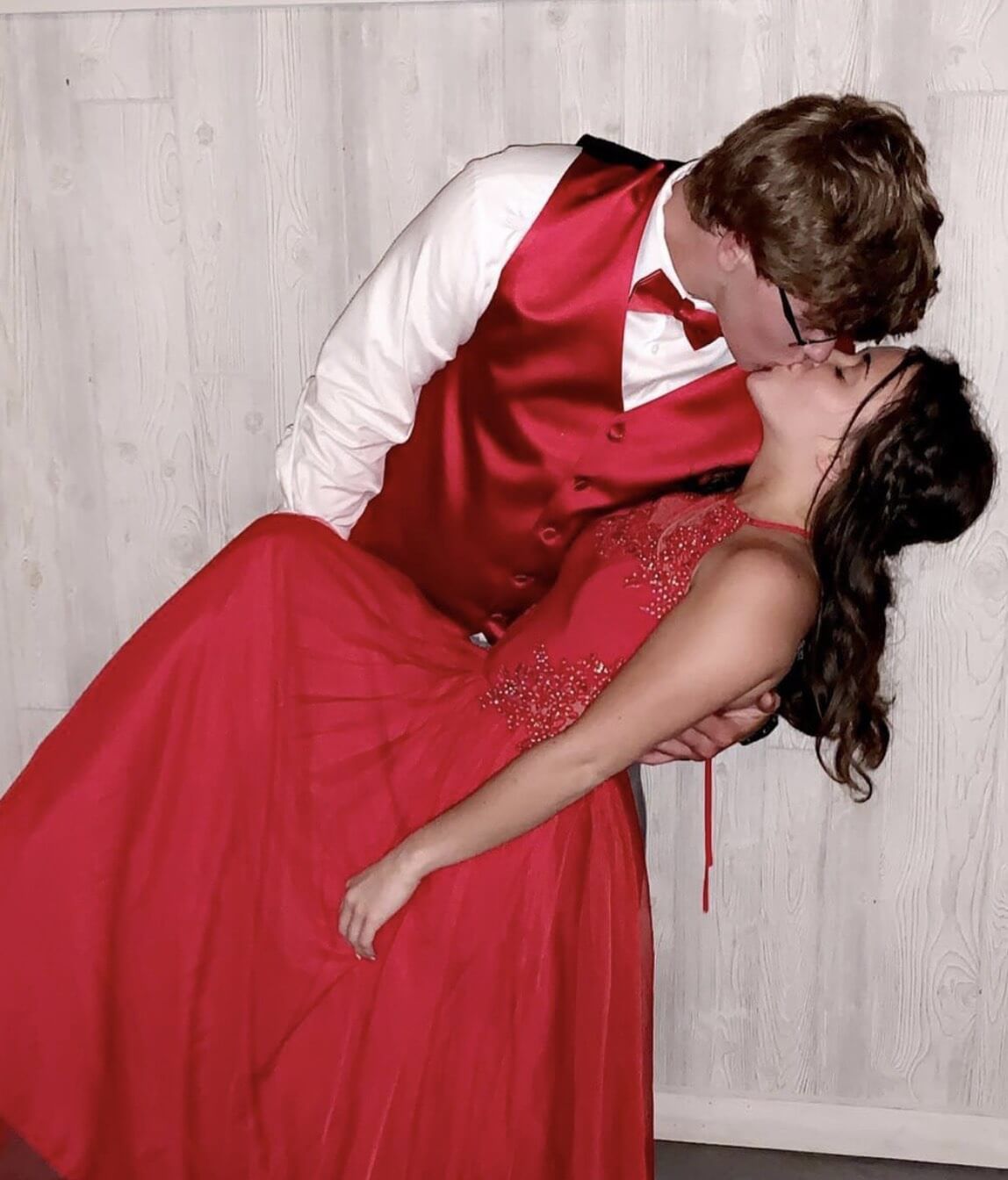 Size 4 Prom Halter Red Ball Gown on Queenly