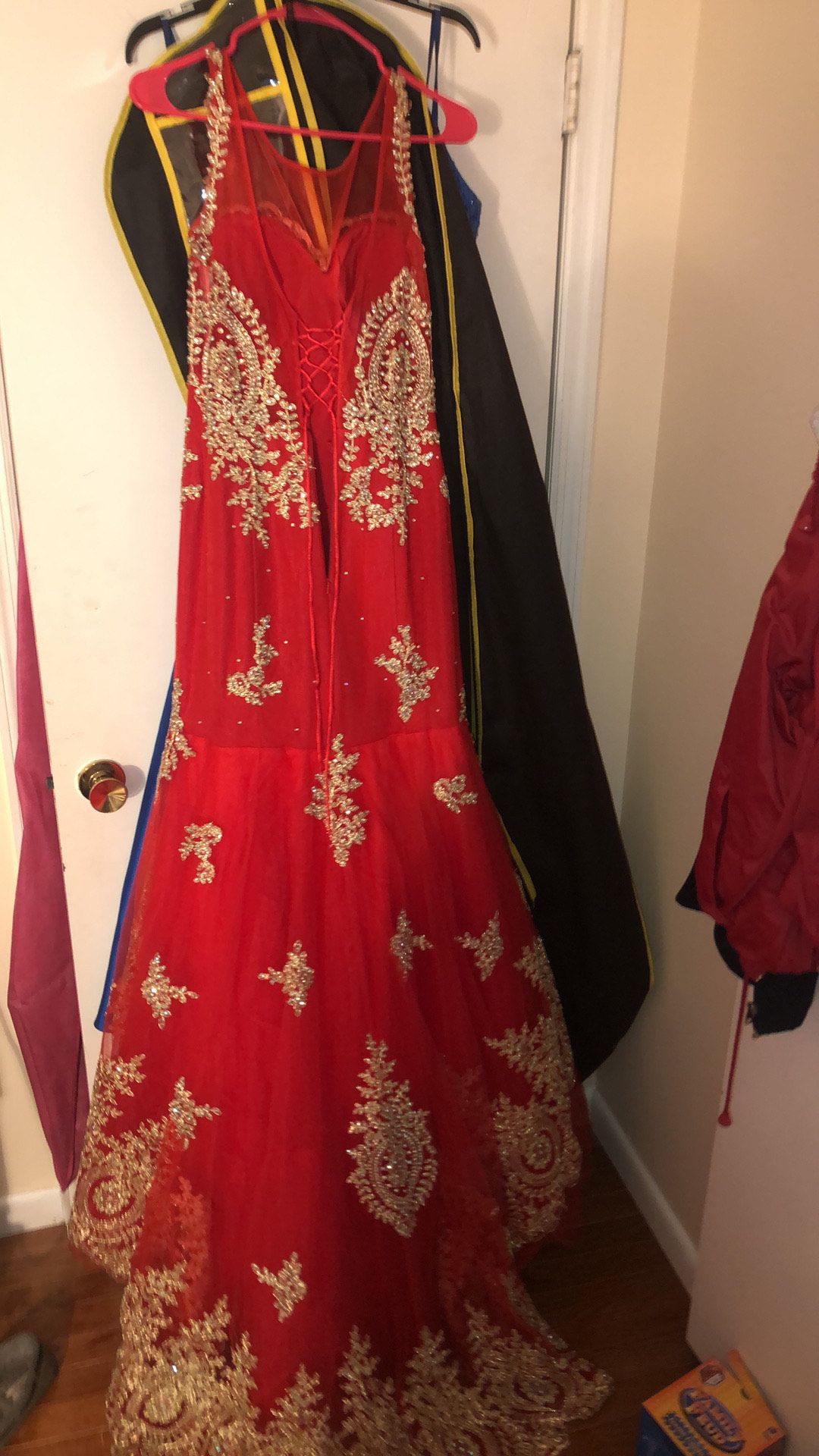 Size 8 Prom Red Mermaid Dress on Queenly