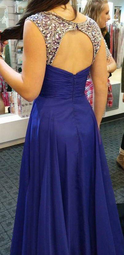 Rachel Allan Size 2 Prom Blue A-line Dress on Queenly