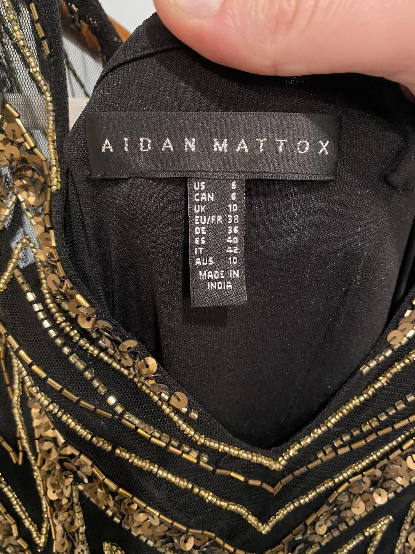Aidan Mattox Size 6 Black Floor Length Maxi on Queenly