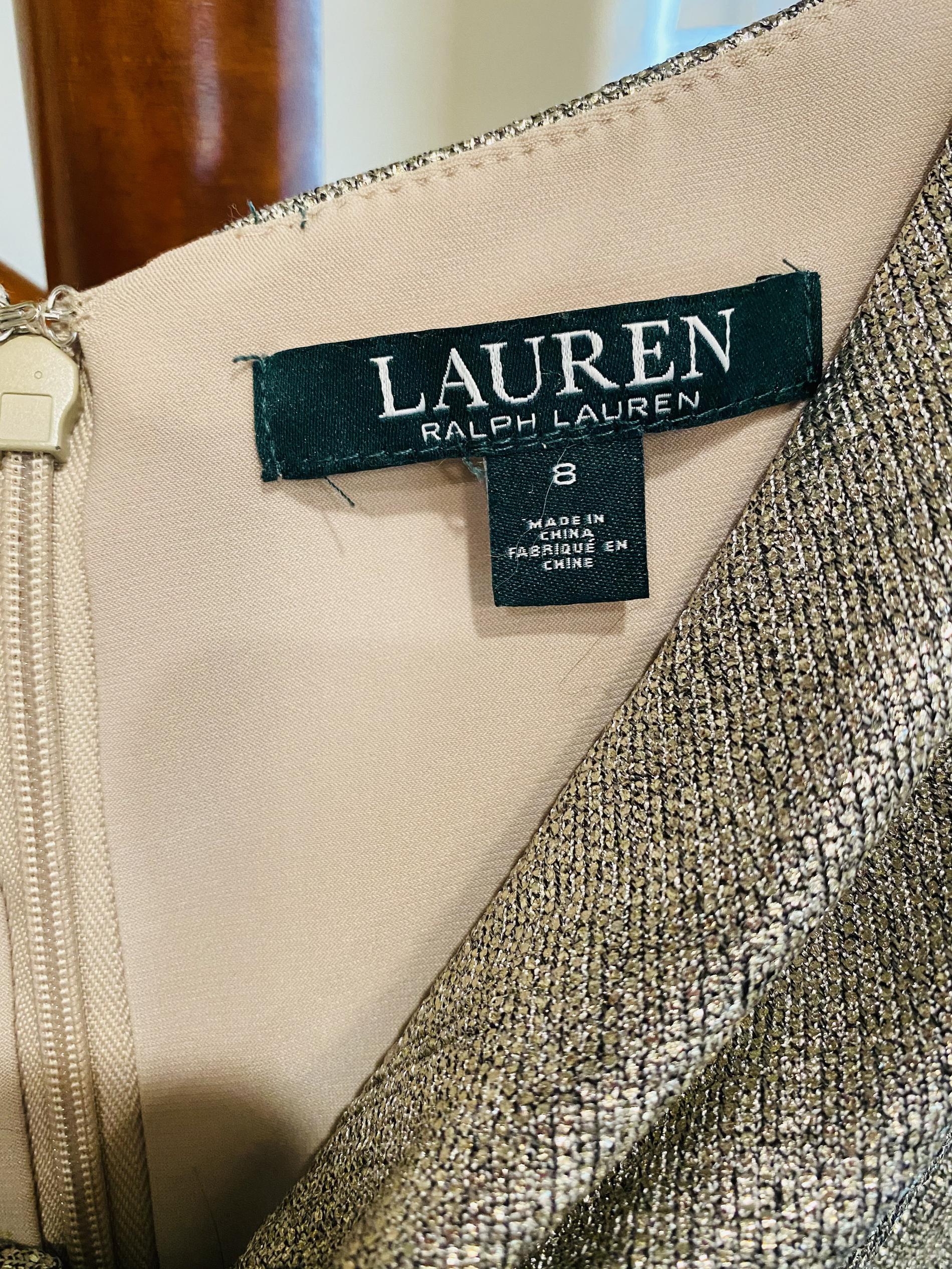 Lauren Ralph Lauren Size 8 Gold Floor Length Maxi on Queenly