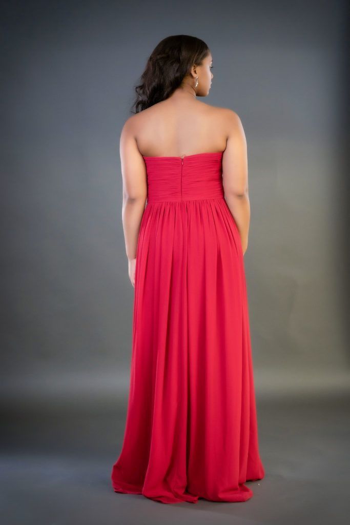 Size 10 Bridesmaid Red Floor Length Maxi on Queenly