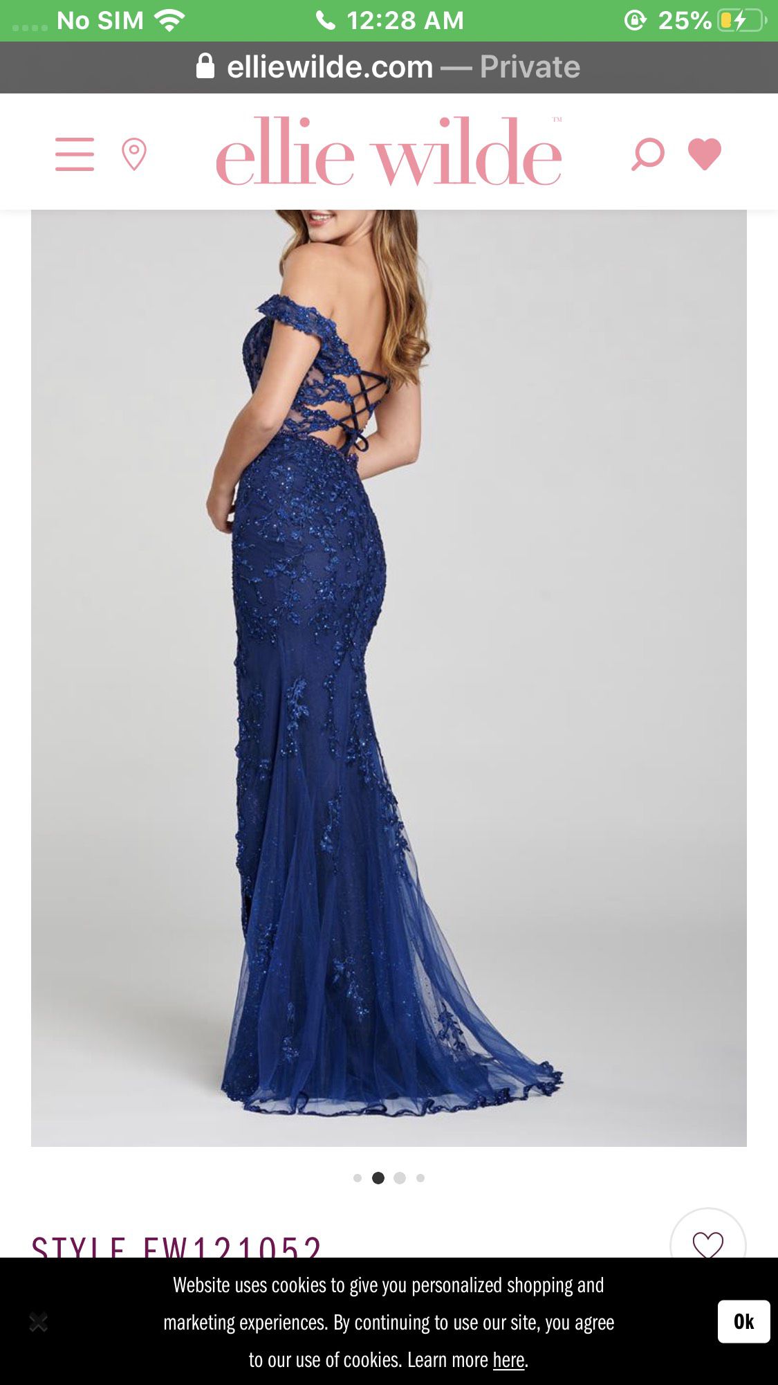 Ellie Wilde Size 2 Blue Side Slit Dress on Queenly