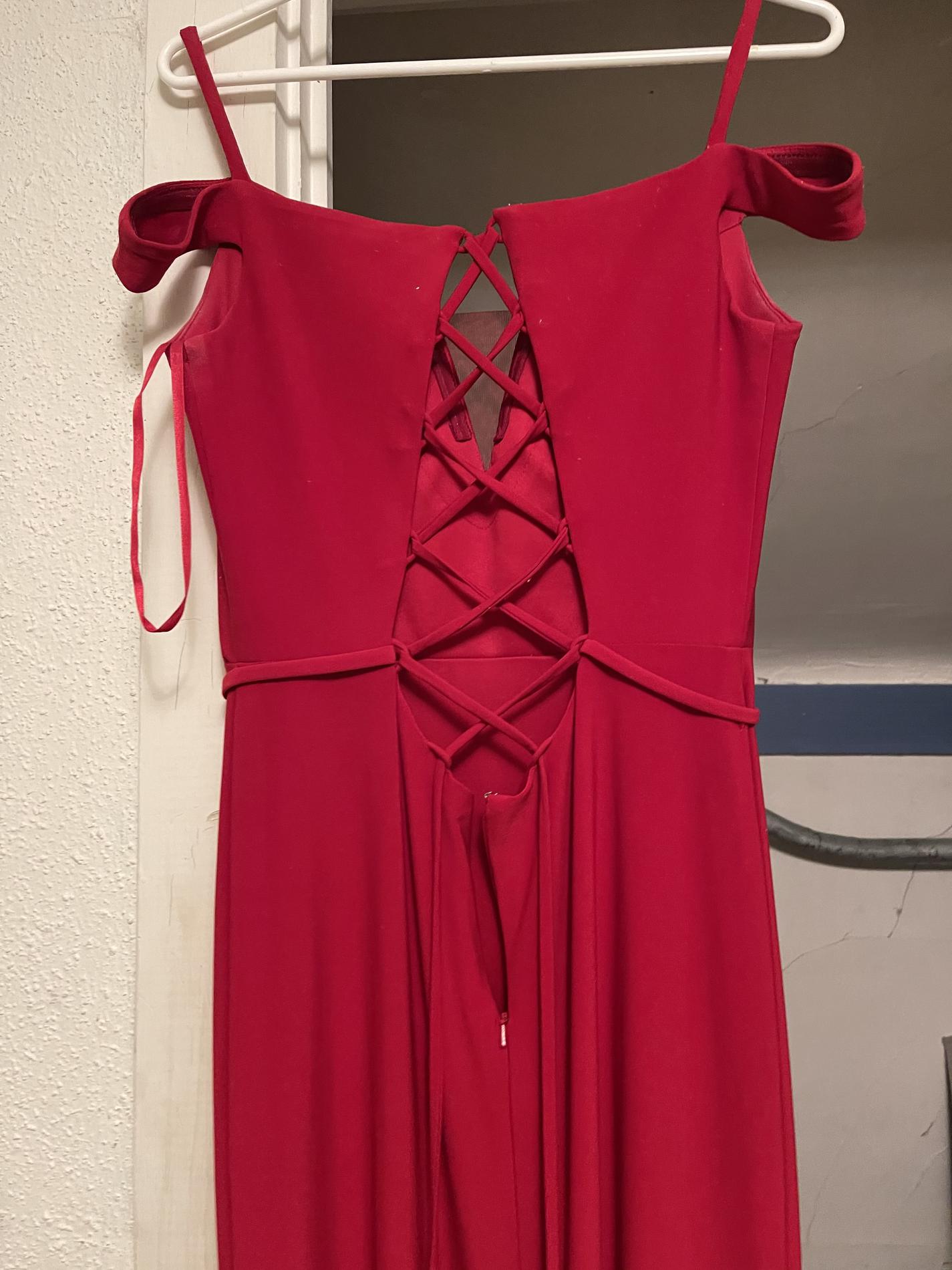 Clarisse Size 10 Red Floor Length Maxi on Queenly