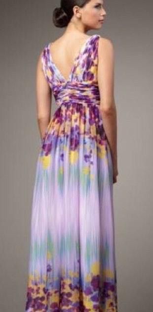 Size 12 Plunge Multicolor Ball Gown on Queenly