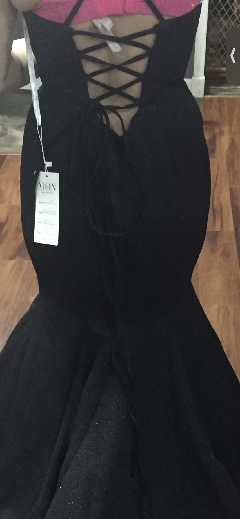 Mon Cheri Size 8 Prom Black Mermaid Dress on Queenly