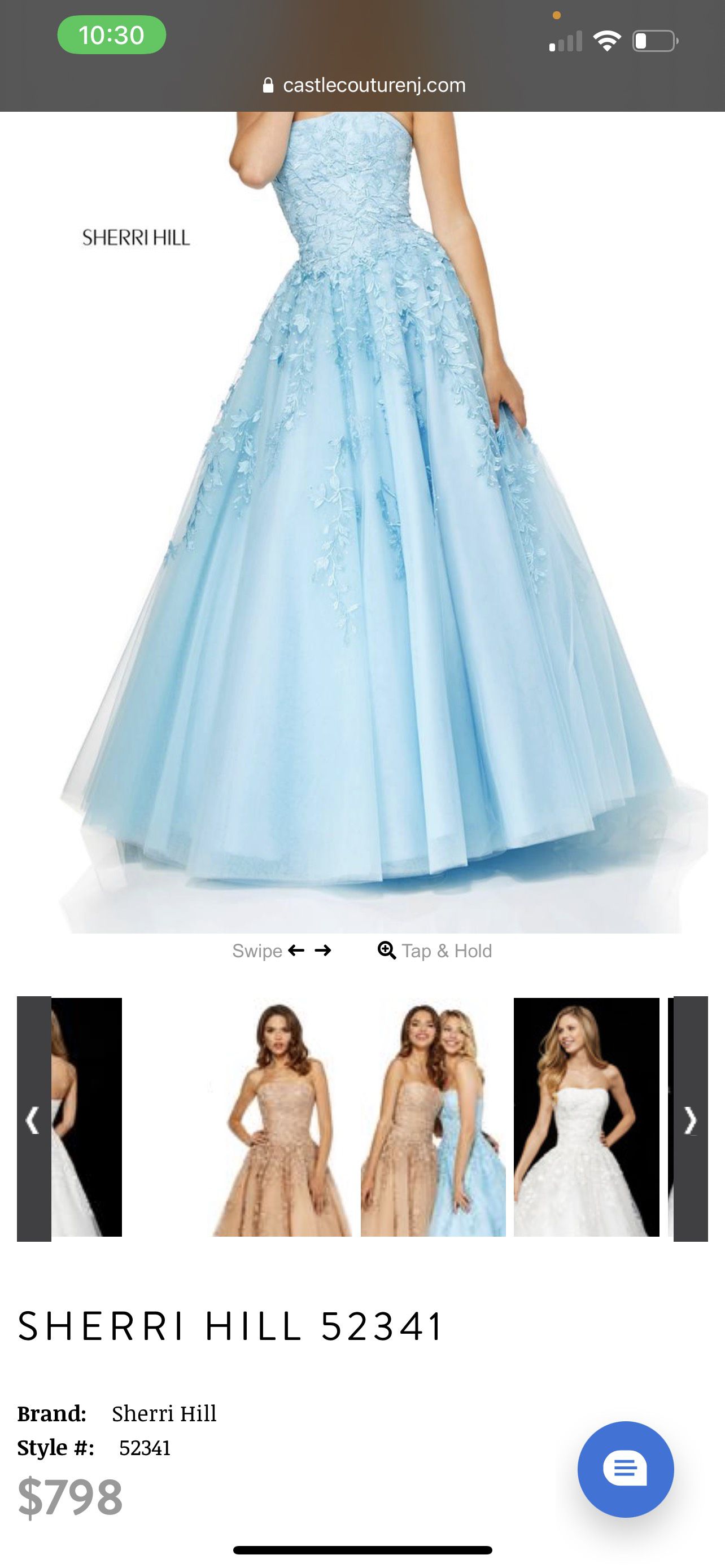 Size 2 Prom Strapless Light Blue Ball Gown on Queenly