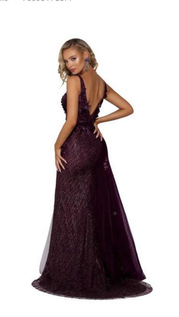 Size 6 Purple Dress With Train on Queenly