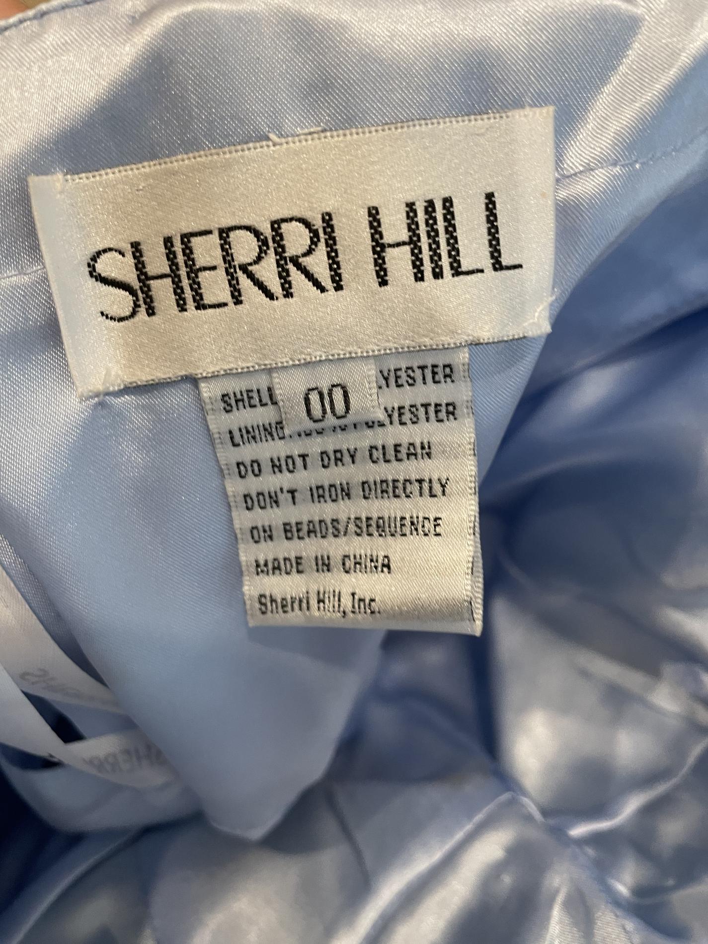 Sherri Hill Size 00 Prom Strapless Satin Light Blue Mermaid Dress on Queenly