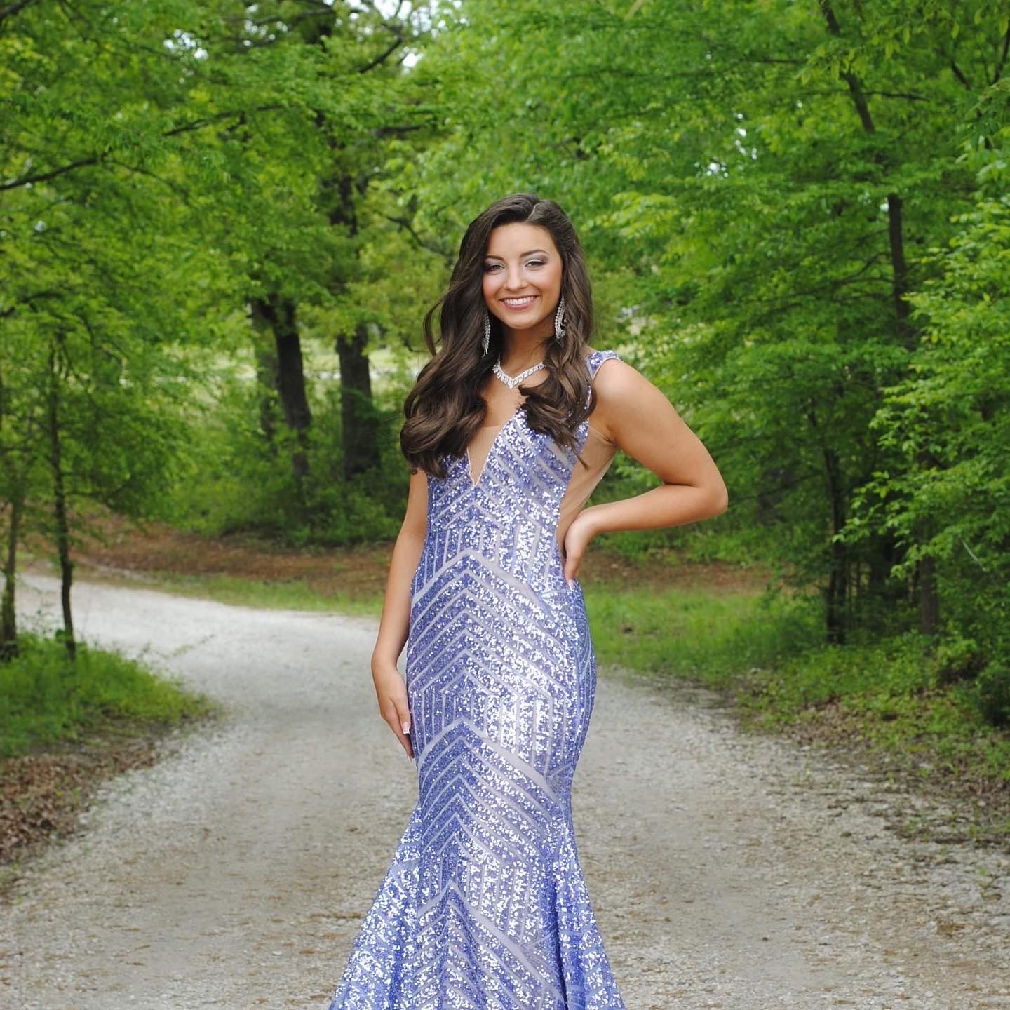 Jovani Size 6 Purple Mermaid Dress on Queenly