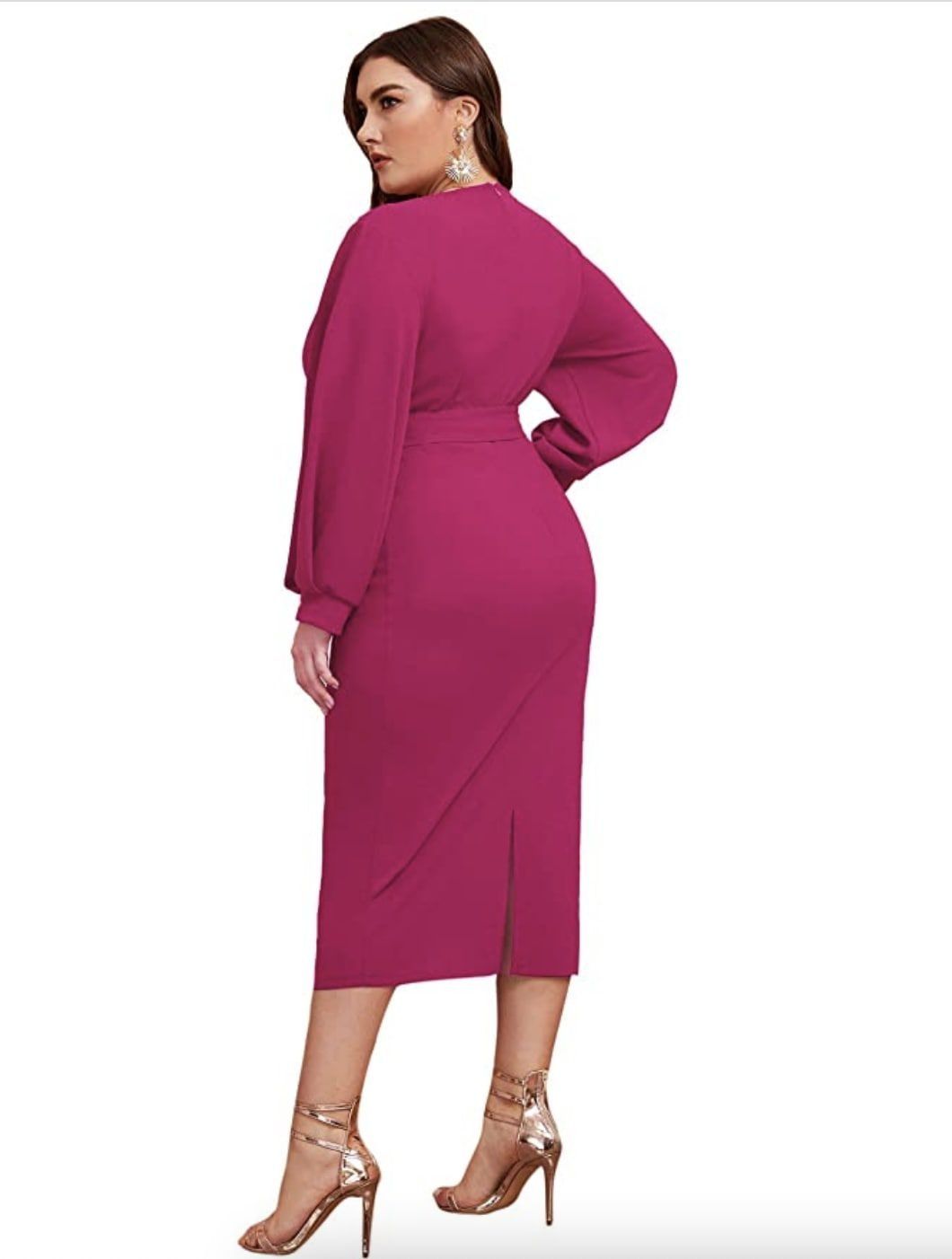 Style B07XK6R7M Verdusa Plus Size 18 Homecoming Hot Pink Cocktail Dress on Queenly