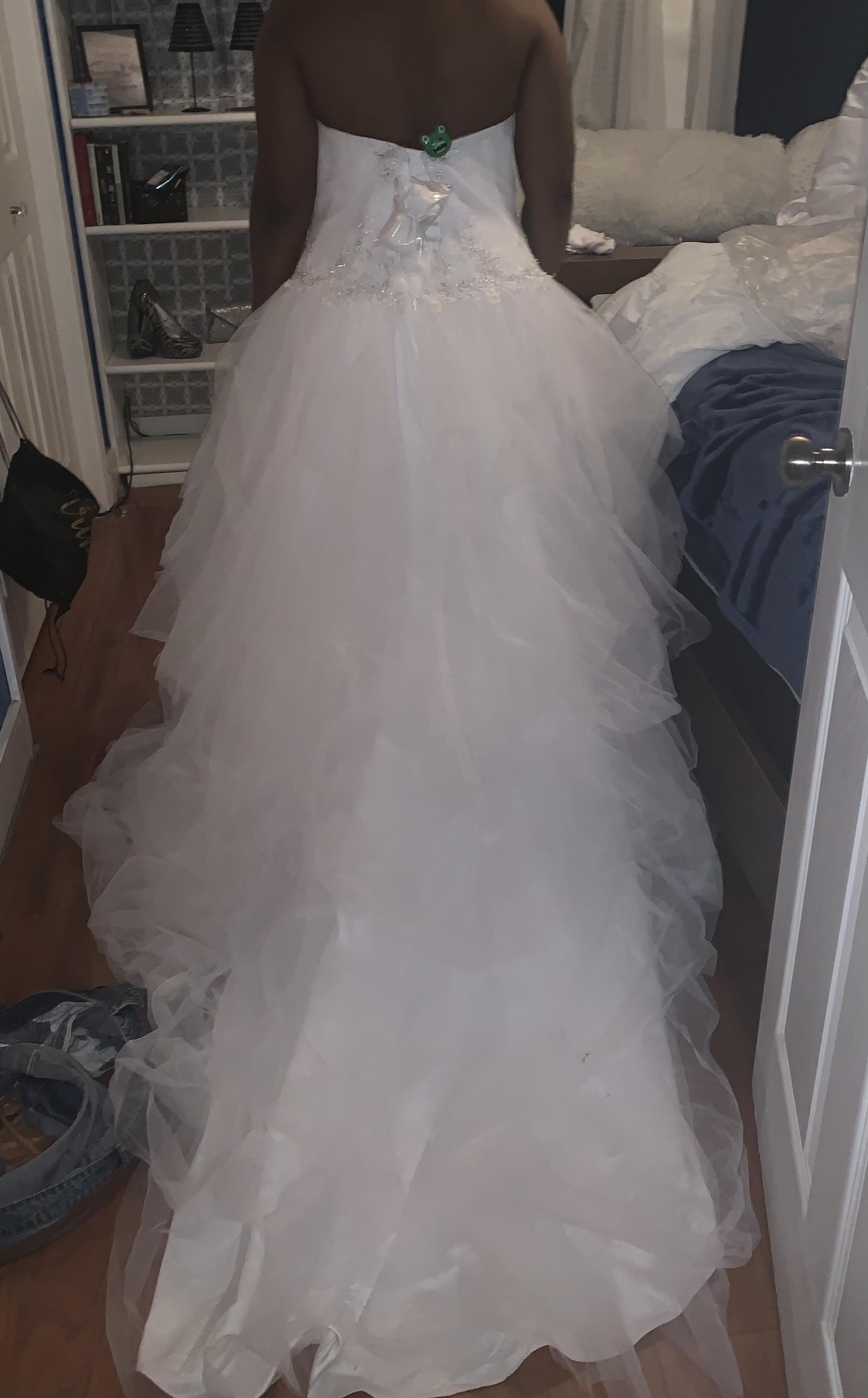 Plus Size 16 Wedding Strapless White Ball Gown on Queenly