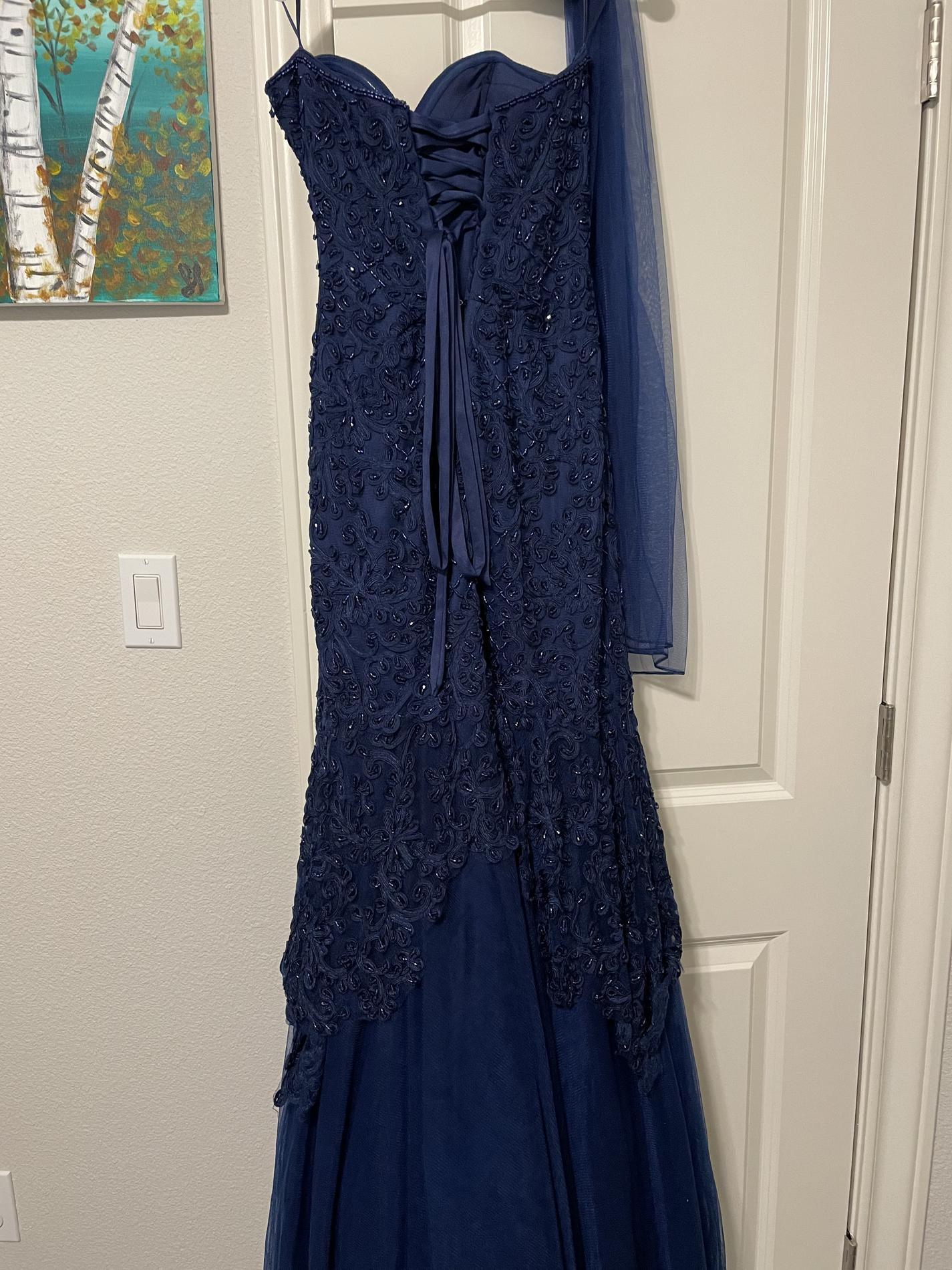 Size 2 Blue Floor Length Maxi on Queenly