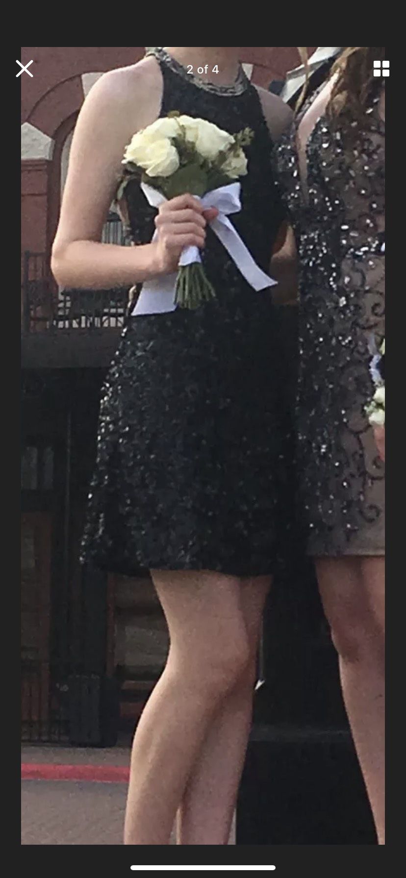 Sherri Hill Size 0 Prom Halter Black Mermaid Dress on Queenly