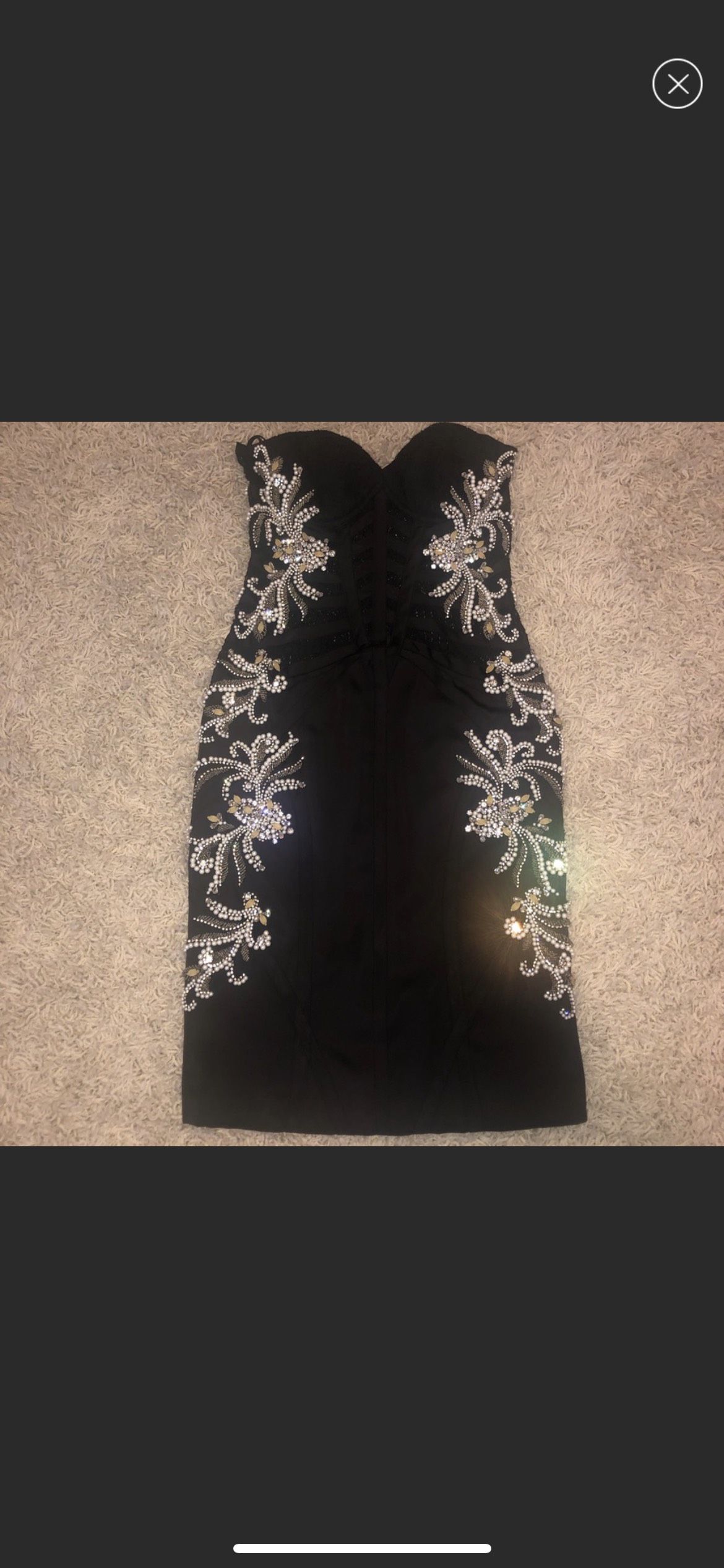 Jovani Size 4 Homecoming Strapless Black Cocktail Dress on Queenly