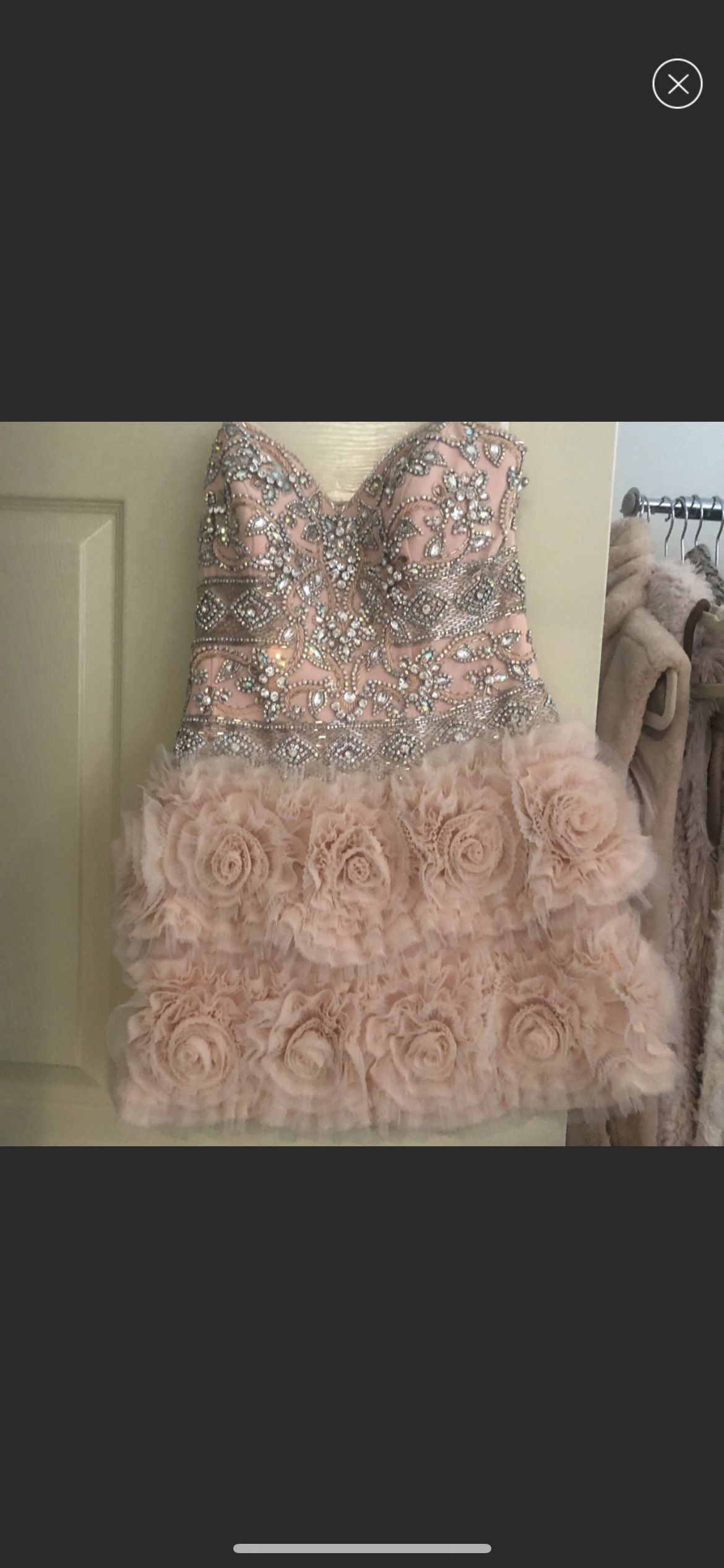 Jovani Size 4 Homecoming Strapless Light Pink Cocktail Dress on Queenly
