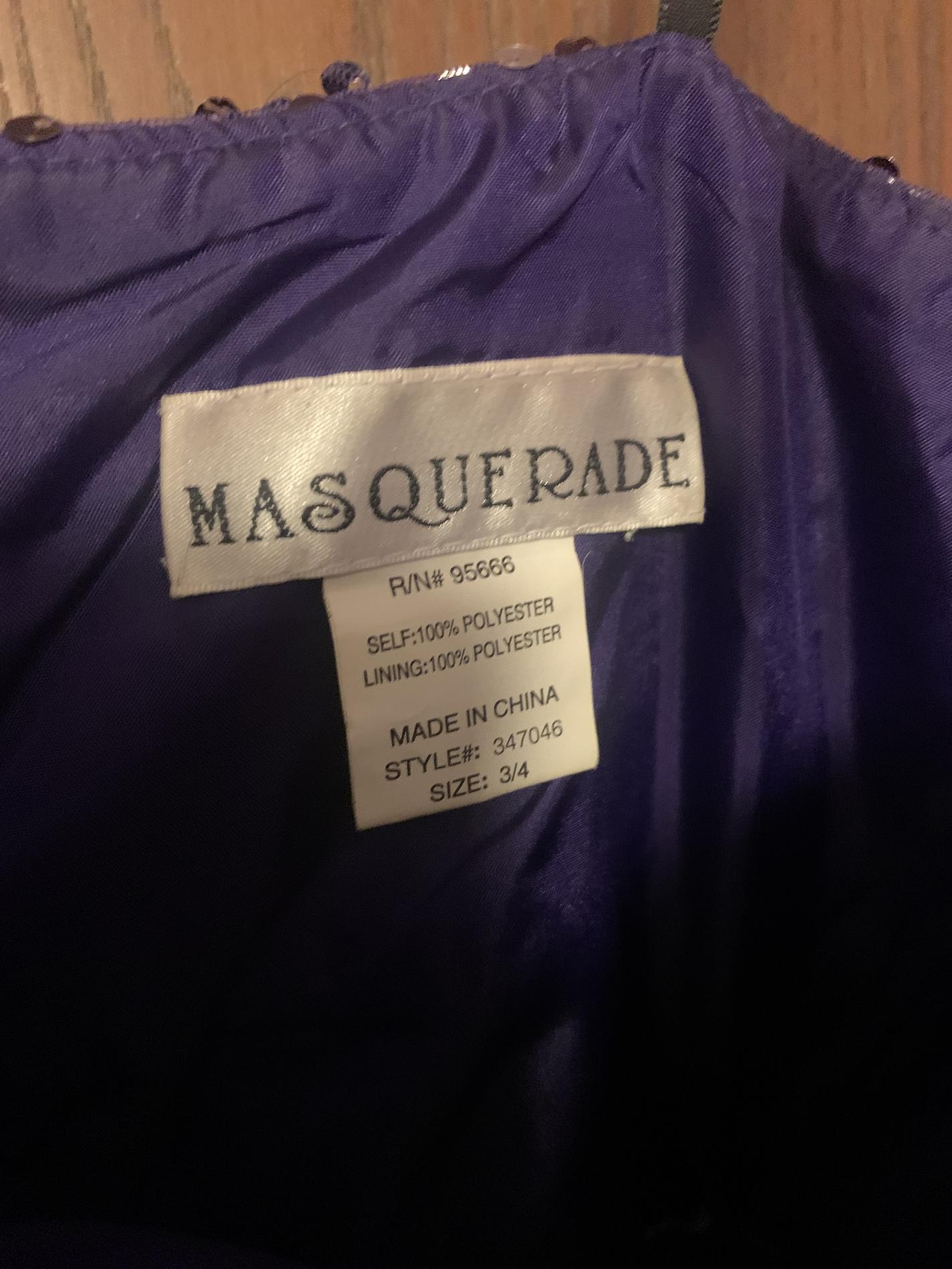 Masquerade Size 4 Purple A-line Dress on Queenly