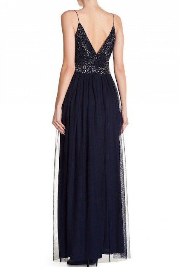 Style 264737 Marina  Size 8 Blue Floor Length Maxi on Queenly