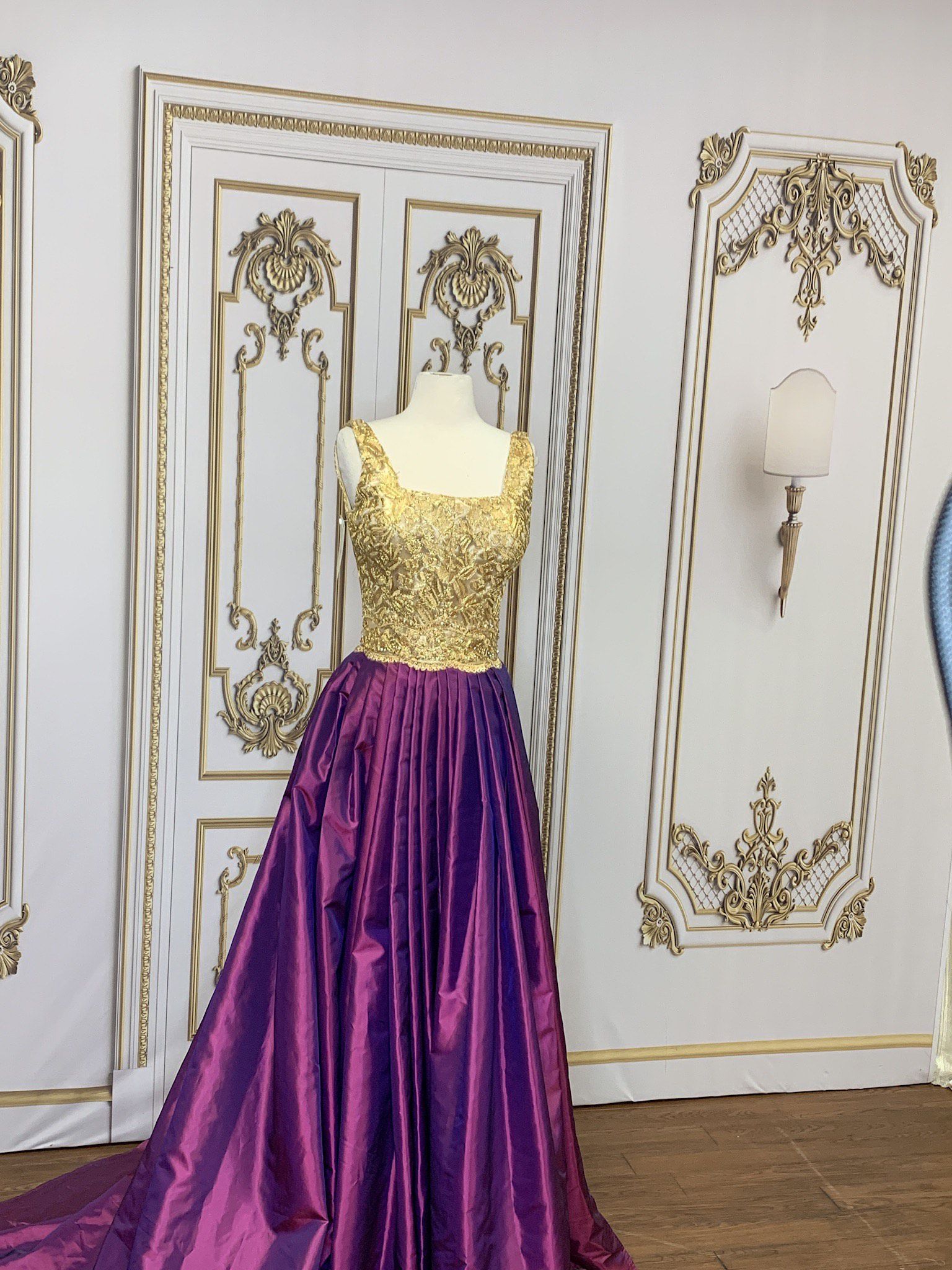 LarissaCoutureLV Purple Size 6 Side Slit Tall Height Ball gown on Queenly