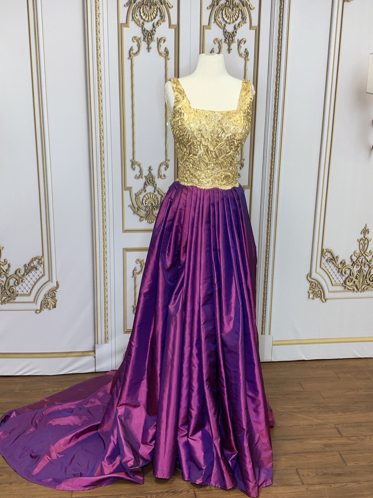 LarissaCoutureLV Purple Size 6 Side Slit Tall Height Ball gown on Queenly