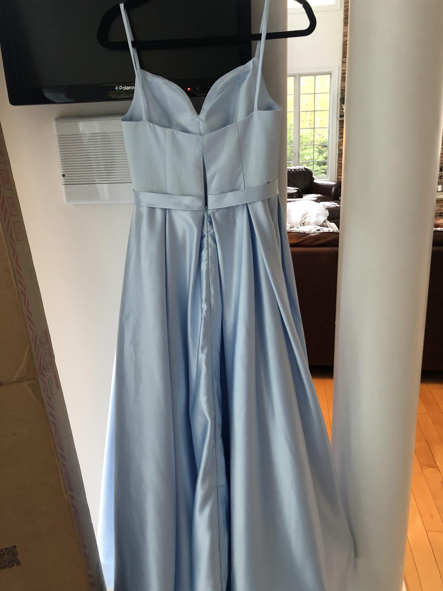 Size 2 Prom Light Blue A-line Dress on Queenly