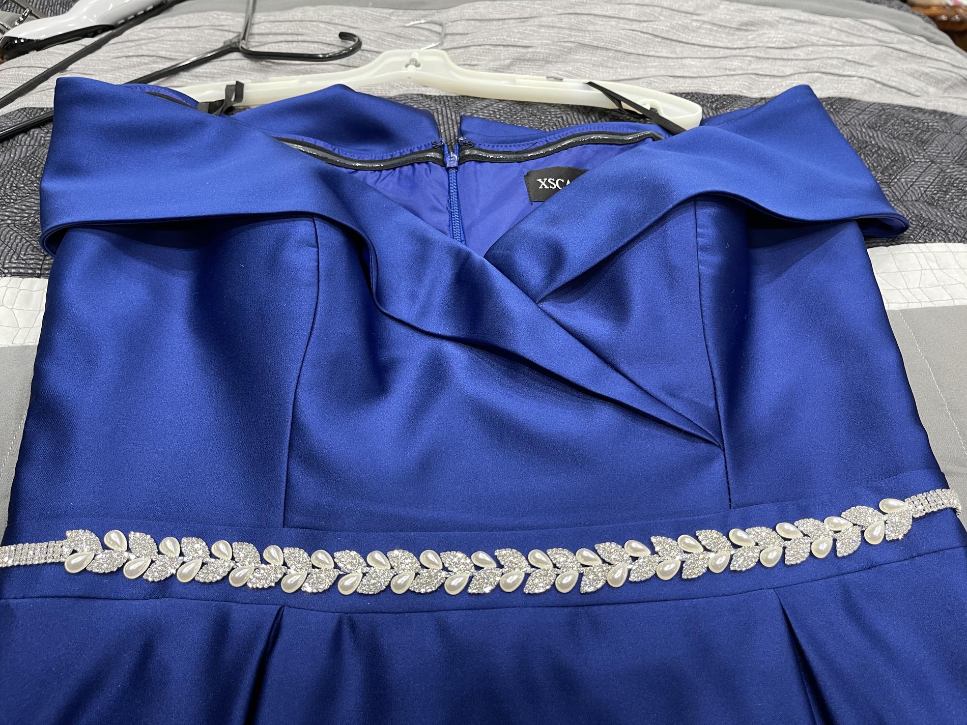 Size 12 Blue Dress With Train on Queenly