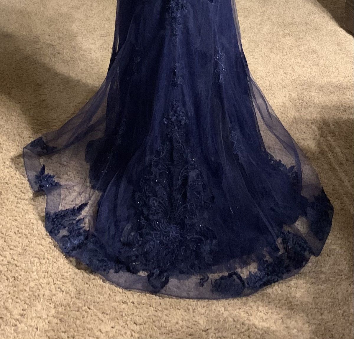 Size 12 Blue Mermaid Dress on Queenly
