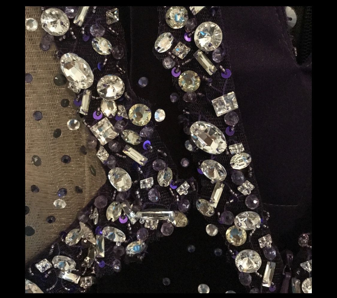 Size 6 Prom Velvet Purple Floor Length Maxi on Queenly