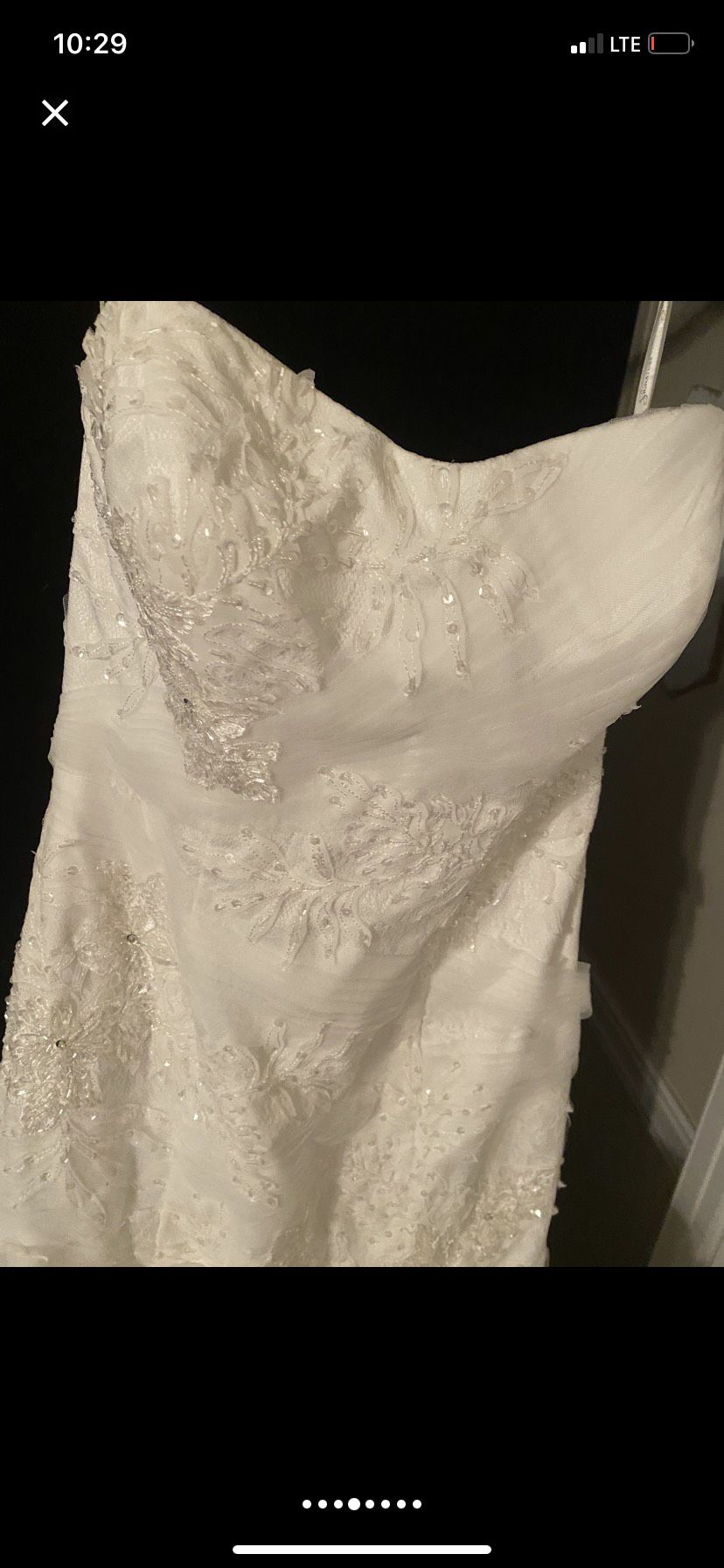 Galina Signature Size 10 Wedding Strapless White Mermaid Dress on Queenly