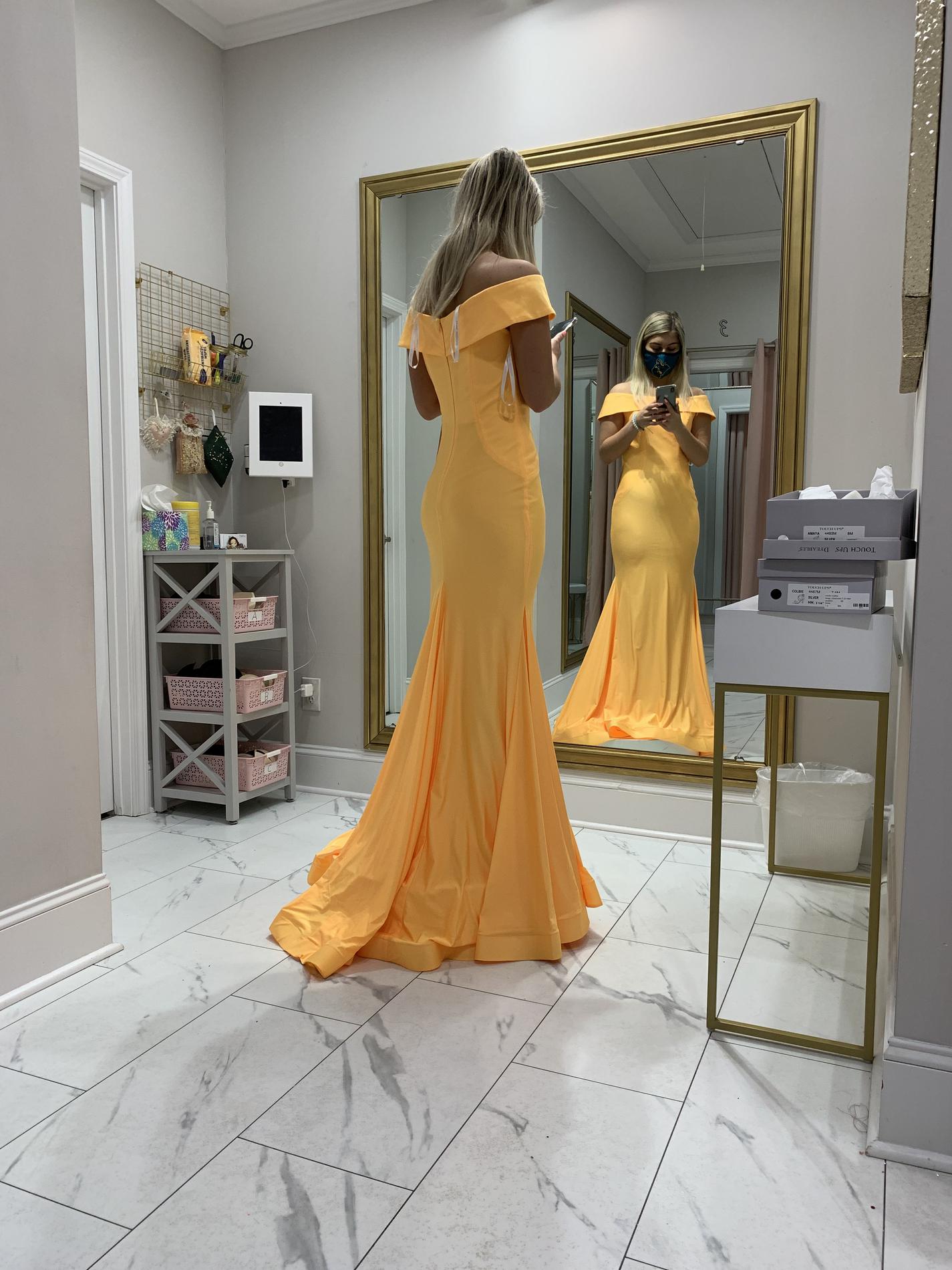 Madison James Size 6 Yellow Floor Length Maxi on Queenly