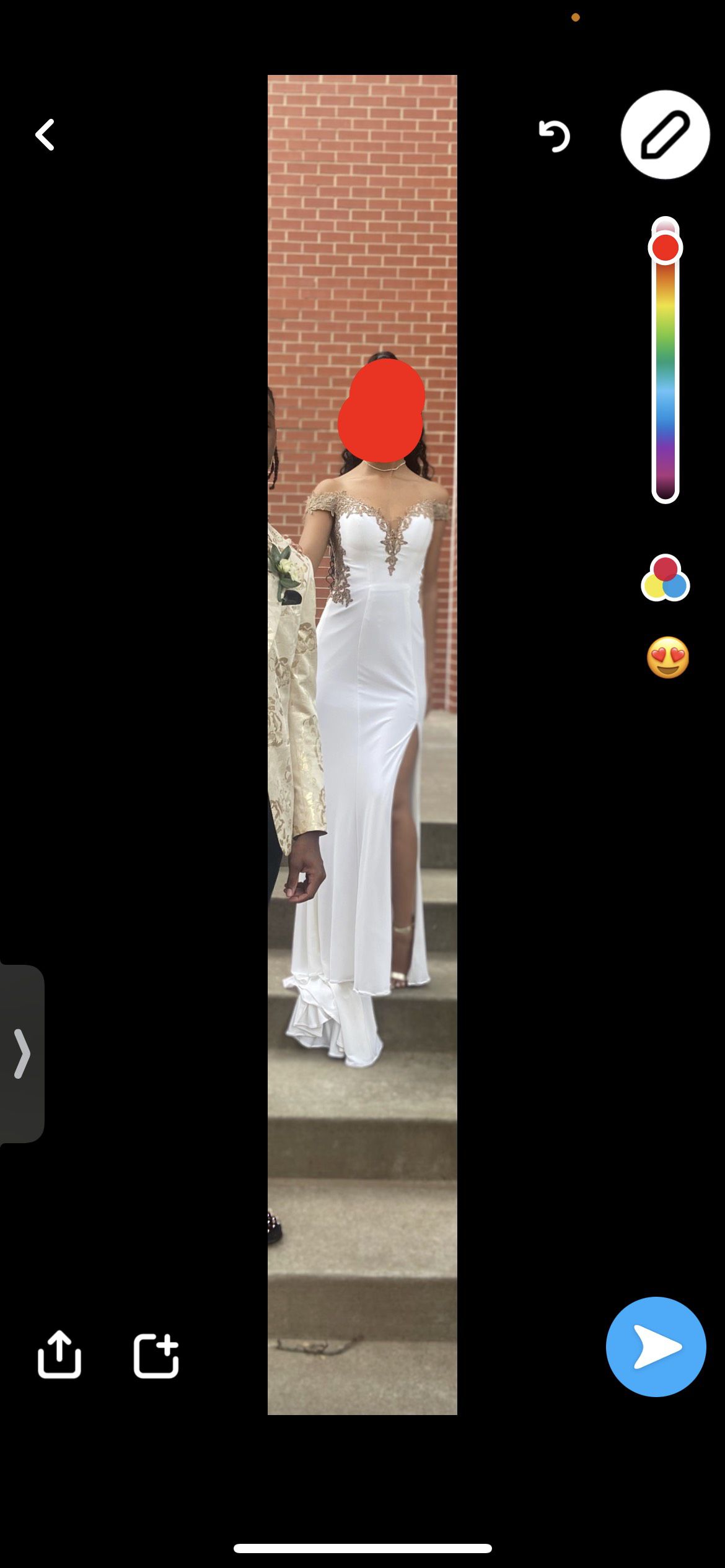 Size 0 Prom Off The Shoulder White Side Slit Dress on Queenly