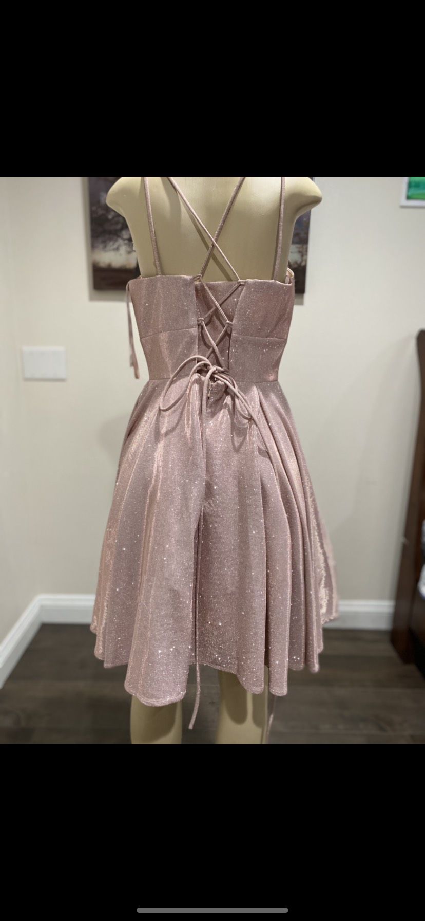 Size 12 Rose Gold Ball Gown on Queenly